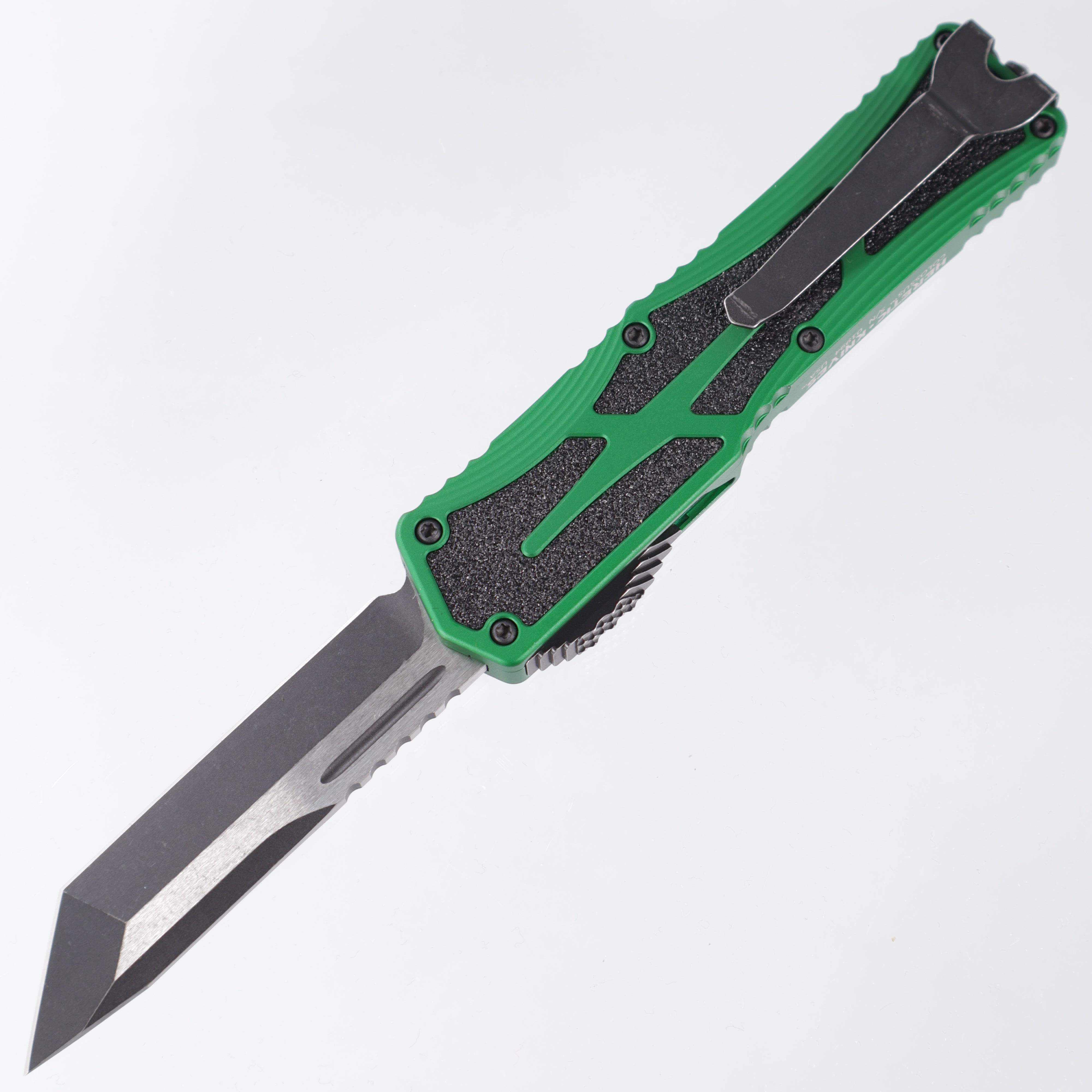 Heretic Colossus - DLC Magnacut Tanto - Toxic Green Aluminum w/ Grip Tape Inlay - H040-14A-GRN TANTO