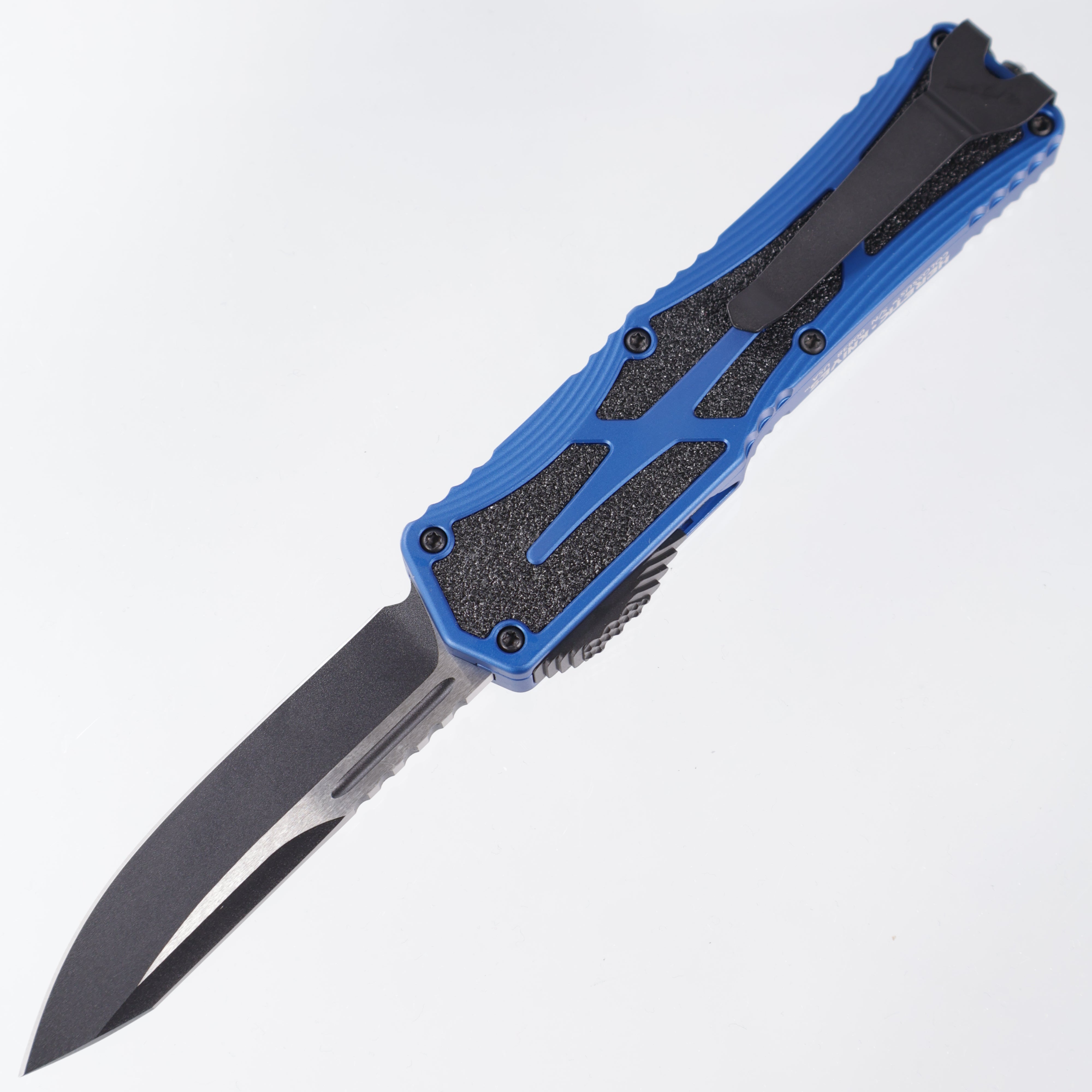Heretic Colossus - Magnacut Two-Tone Black - Blue Aluminum w/ Grip Tape Inlay - H039-10A-BLU