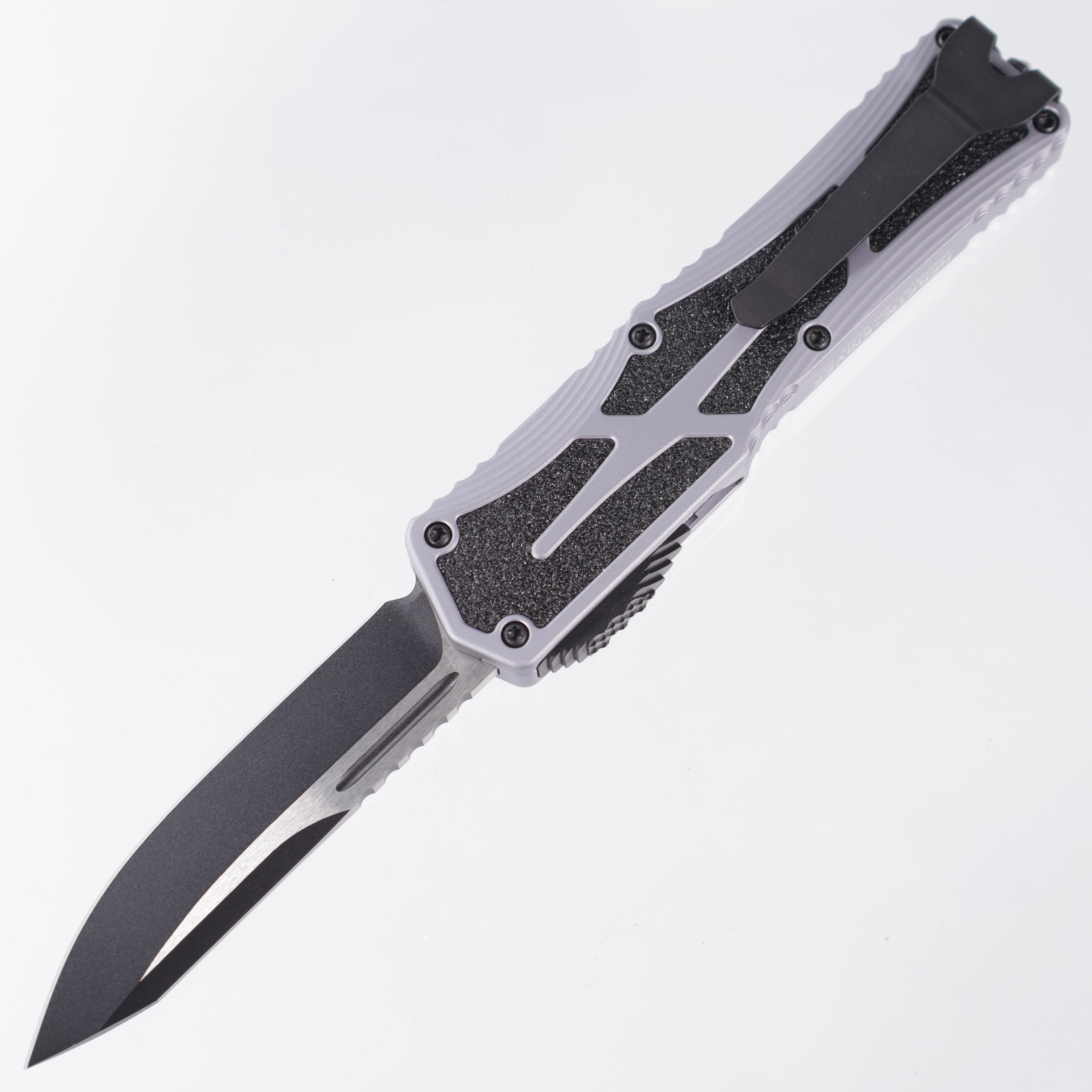 Heretic Colossus - Magnacut Two-Tone - Gray Aluminum w/ Grip Tape Inlay - H039-10A-GRAY