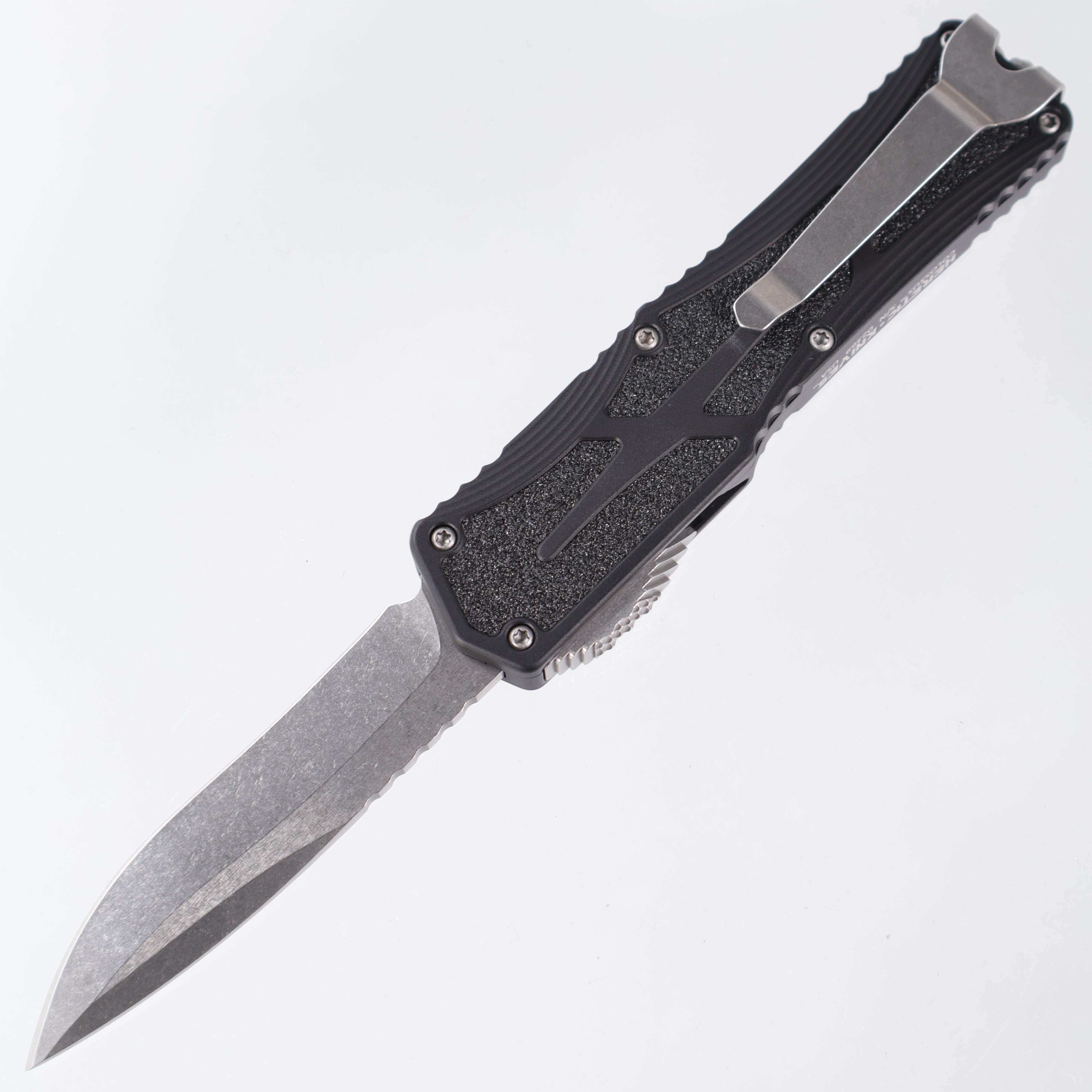 Heretic Colossus - Recurve Magancut Stonewash - Black Aluminum w/ Grip Tape Inlay - H042-2A