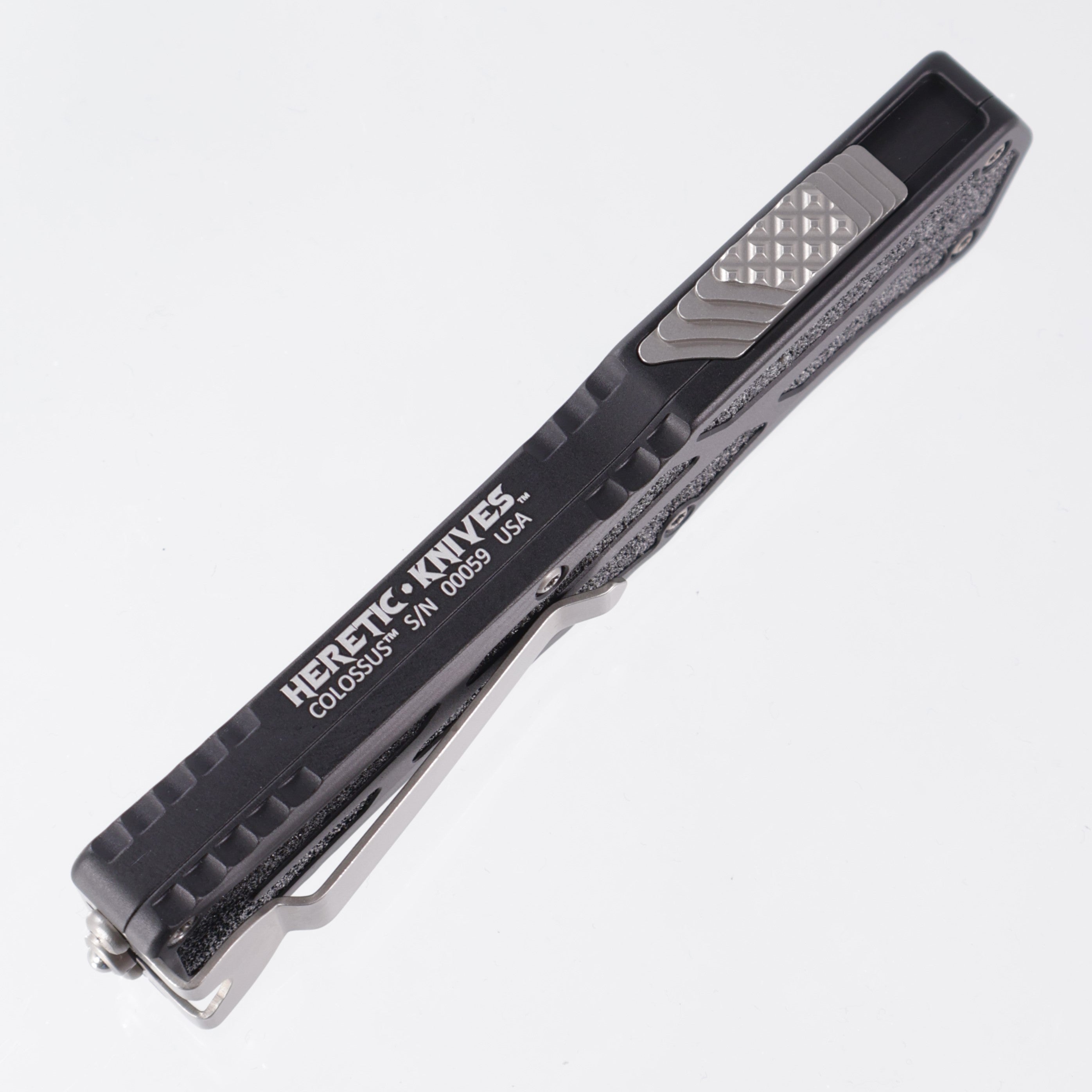 Heretic Colossus - Magnacut Stonewash - Black Aluminum w/ Grip Tape Inlay - H039-2A