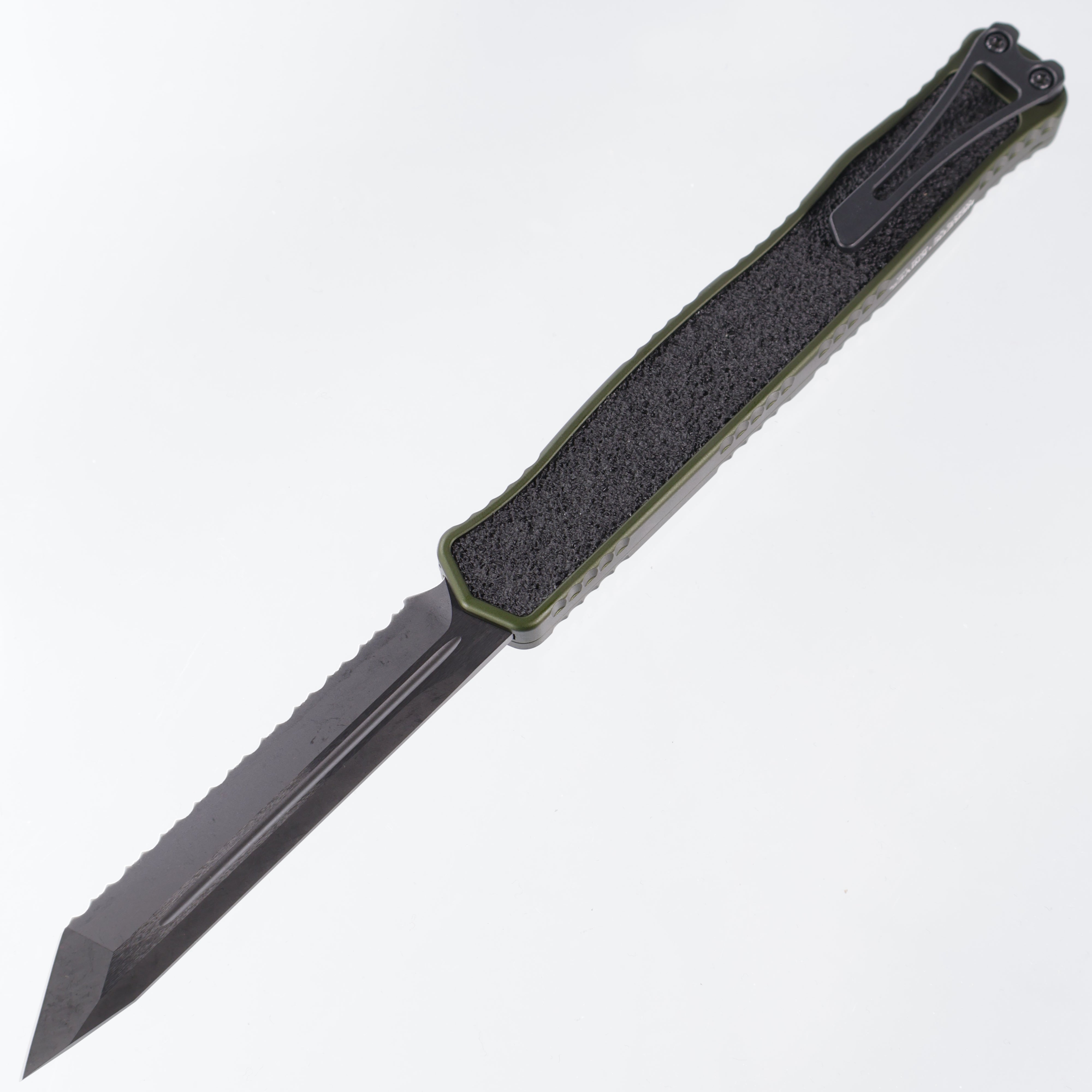 Heretic Cleric 2 - OD Green Aluminum - DLC Tanto Magnacut Full Serrated - Cleric II H019-6C-GRN