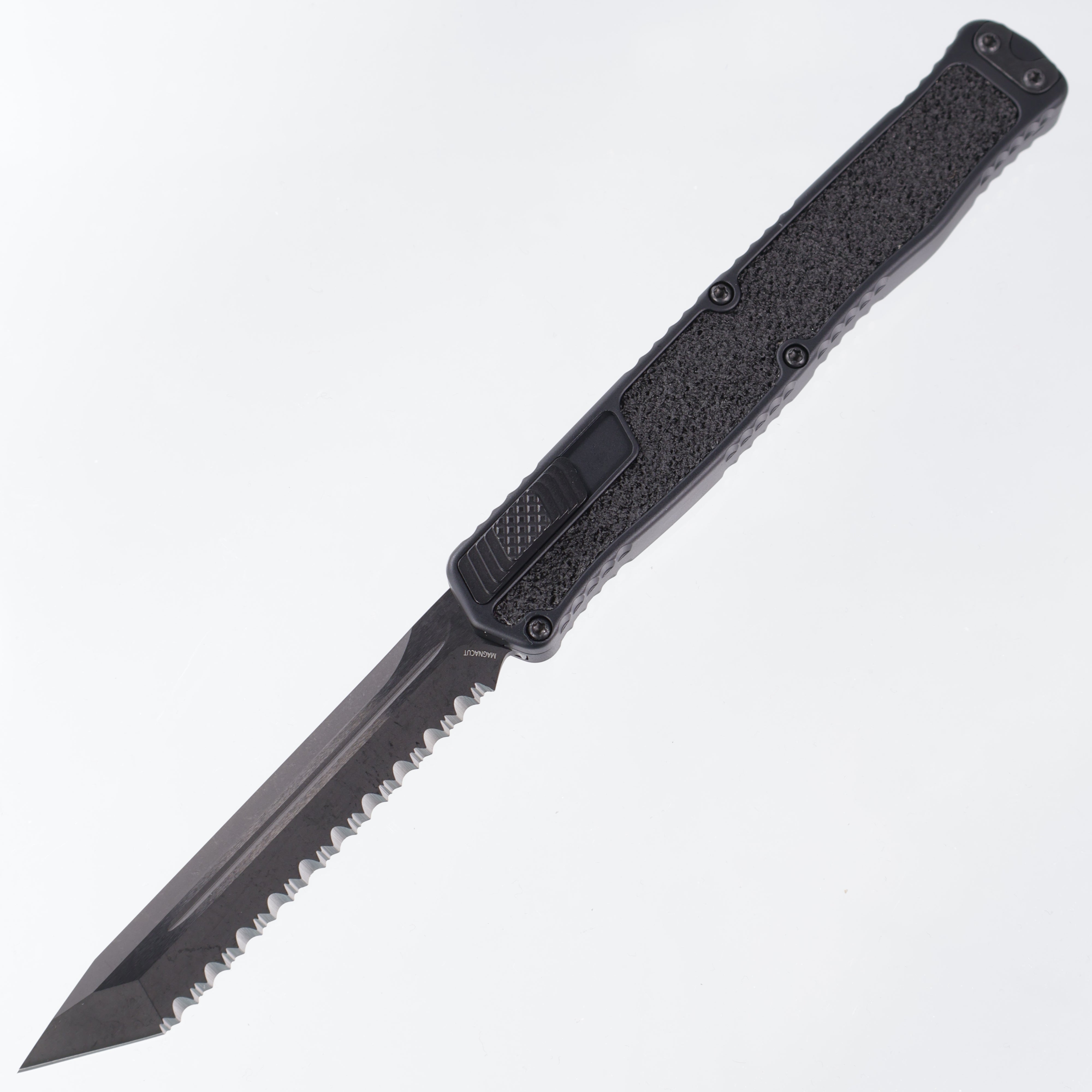 Heretic Cleric 2 - Black Aluminum - DLC Tanto Magnacut Full Serrated - Cleric II H019-6C-T