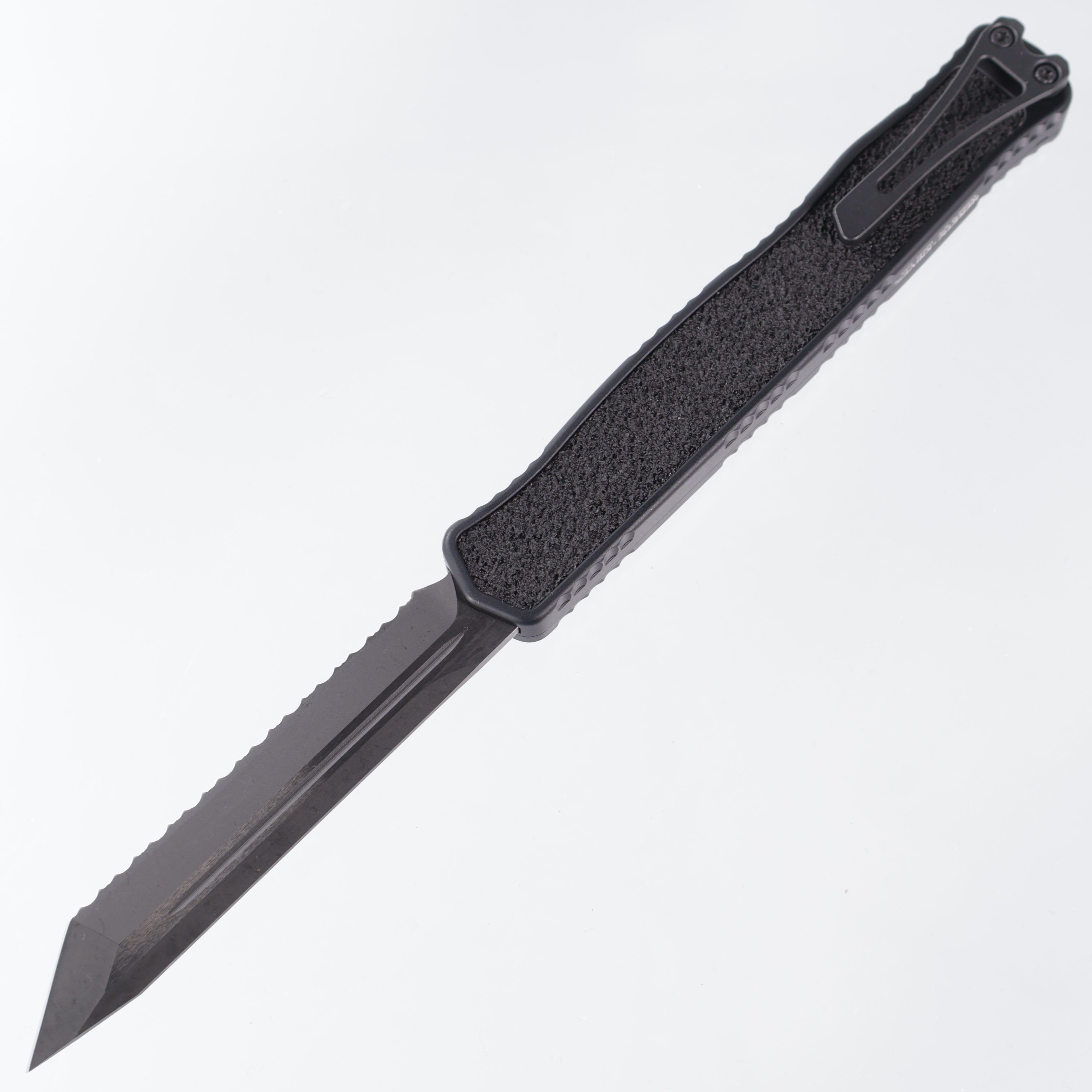 Heretic Cleric 2 - Black Aluminum - DLC Tanto Magnacut Full Serrated - Cleric II H019-6C-T