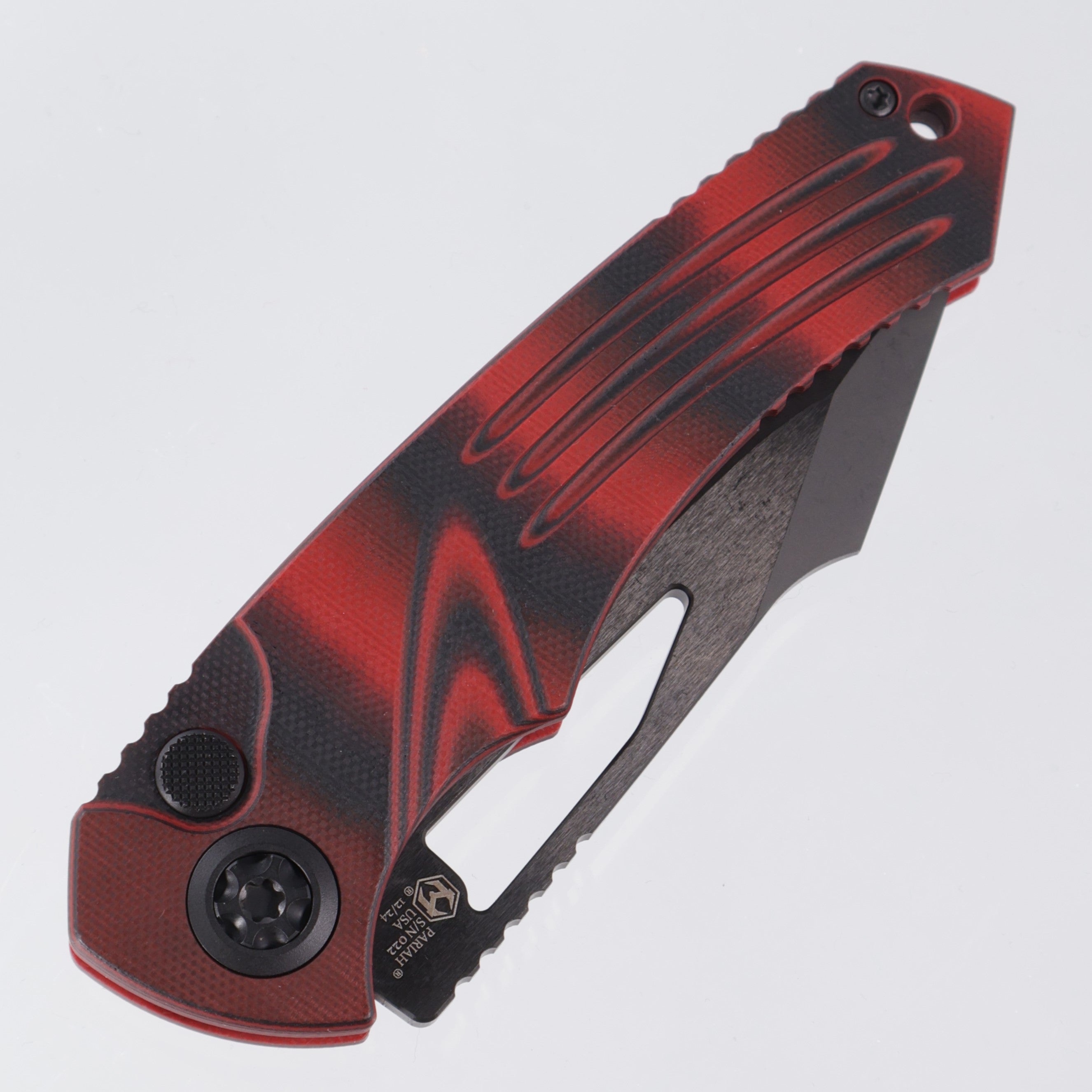 Heretic Pariah Manual - Red & Black G10 - DLC Magnacut - H046-6A-G10/RD