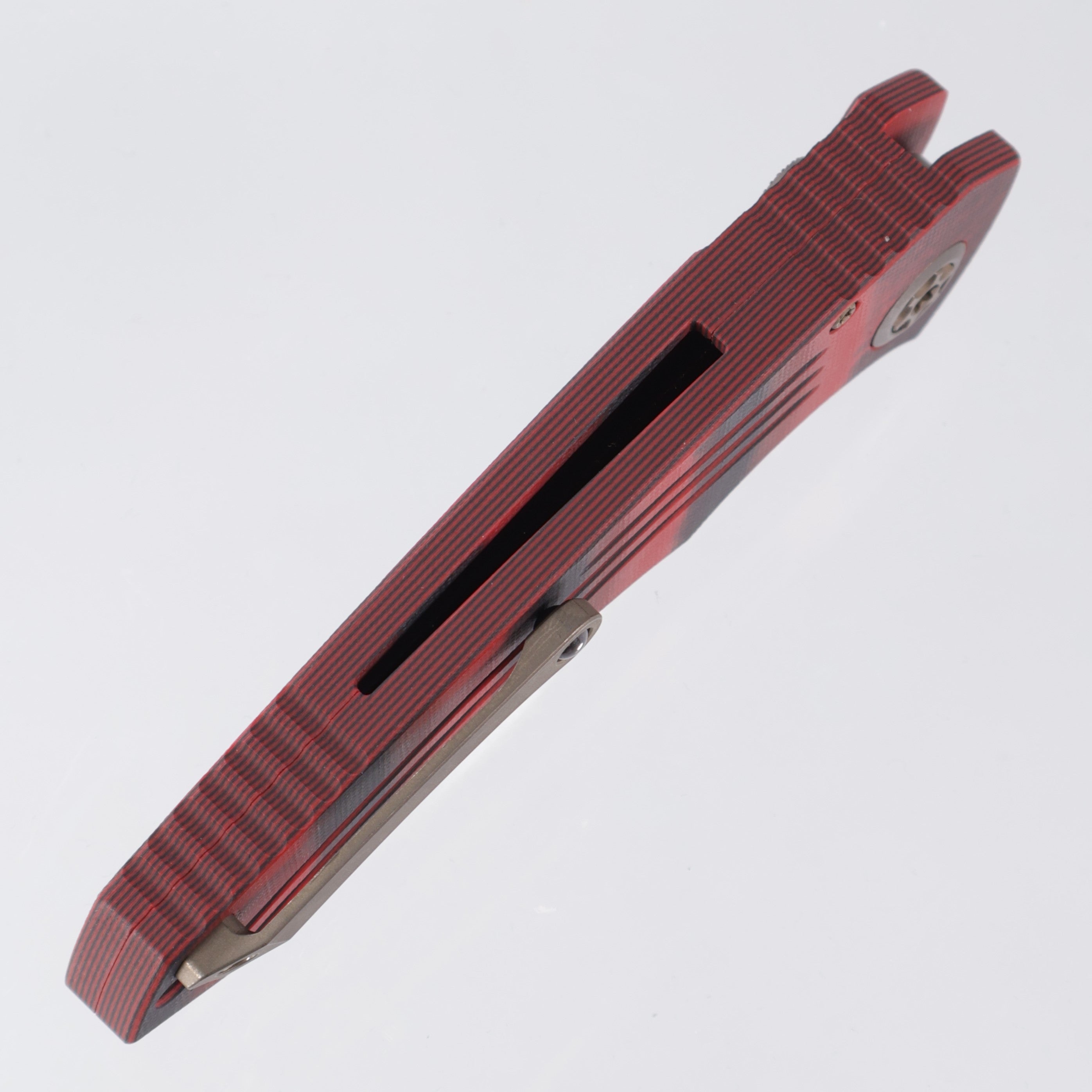 Heretic Pariah Manual - Red & Black G10 - Bronzed Magnacut - H046-7A-G10/RD