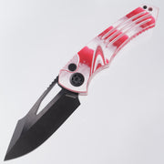 Heretic Pariah Manual - Red & White G10 - DLC Magnacut - Candy Cane G10 - H046-6A-CANDY