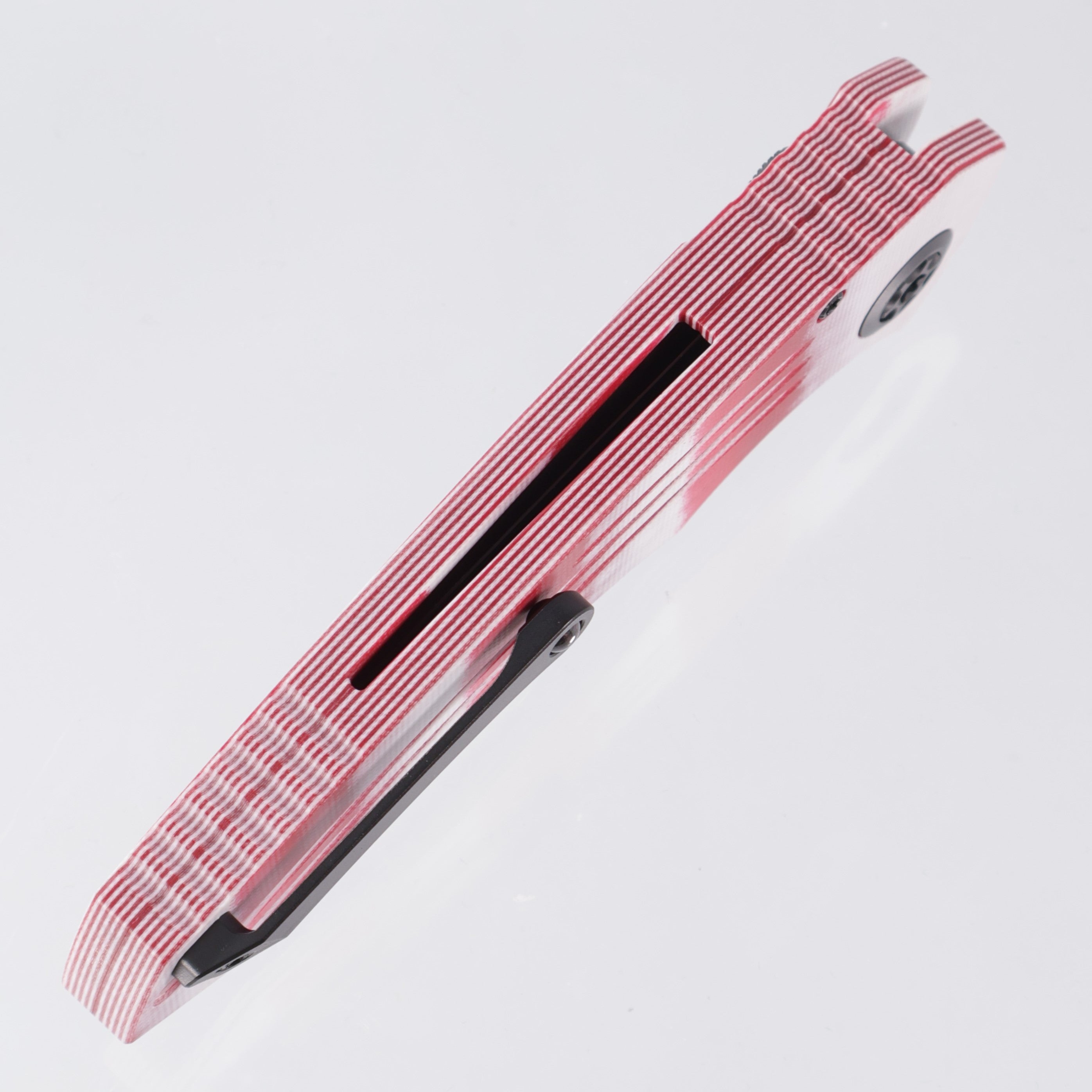 Heretic Pariah Manual - Red & White G10 - DLC Magnacut - Candy Cane G10 - H046-6A-CANDY