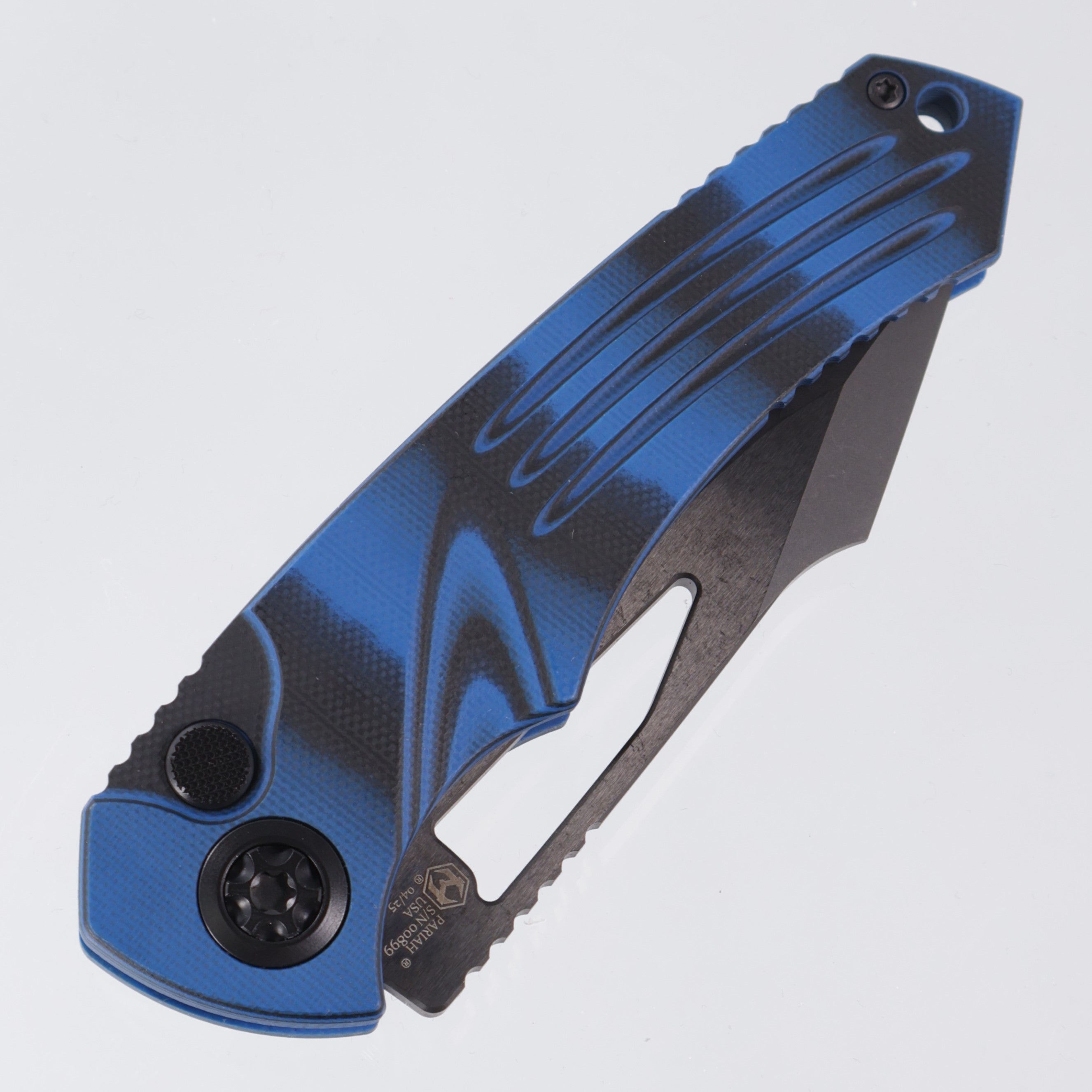Heretic Pariah Manual - Blue & Black G10 - DLC Magnacut - H046-6A-G10/BLU