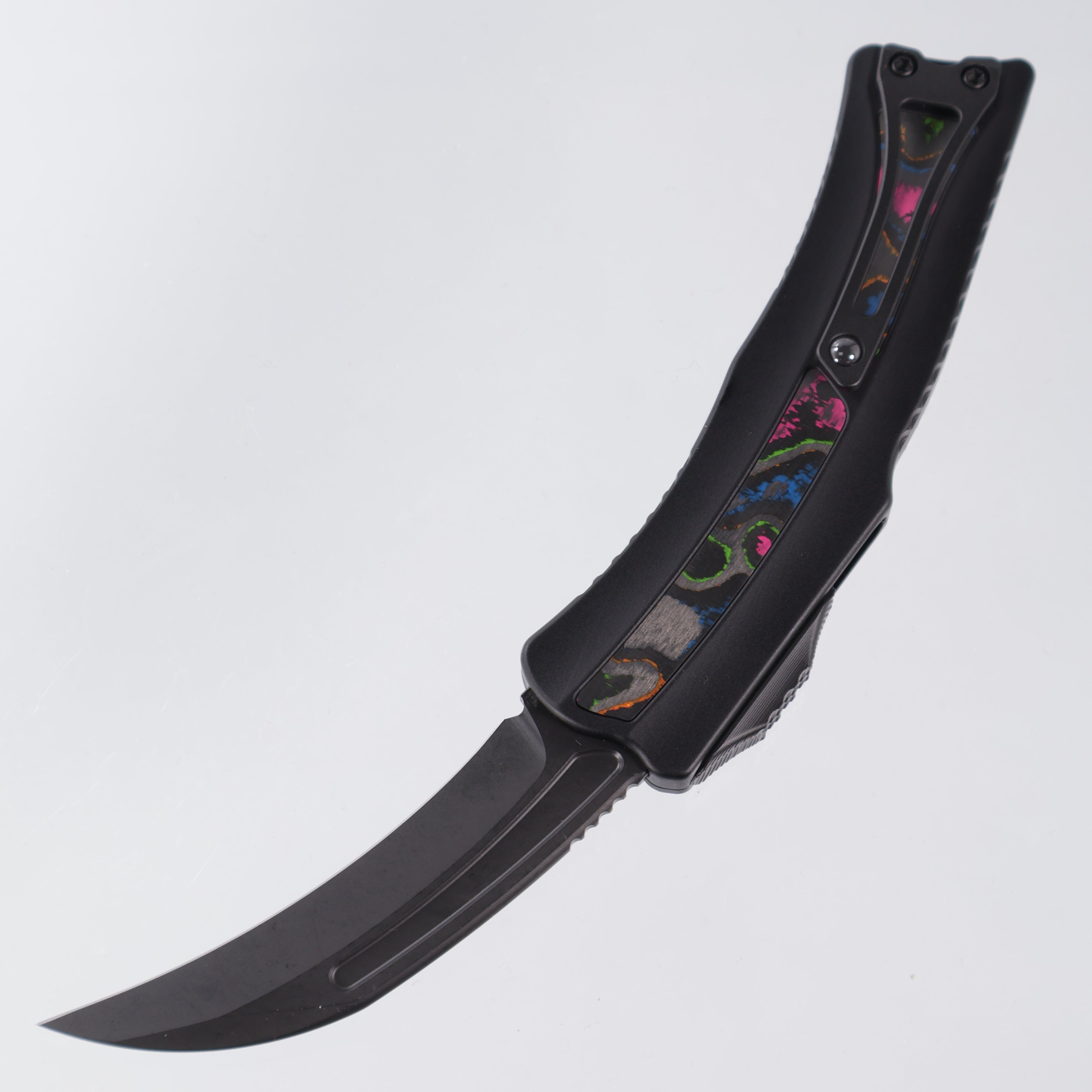 Heretic Roc - 80s Camo Carbon Inlays - DLC Magnacut - Curved OTF - BR OP Exclusive - H060-6A-CC/80s