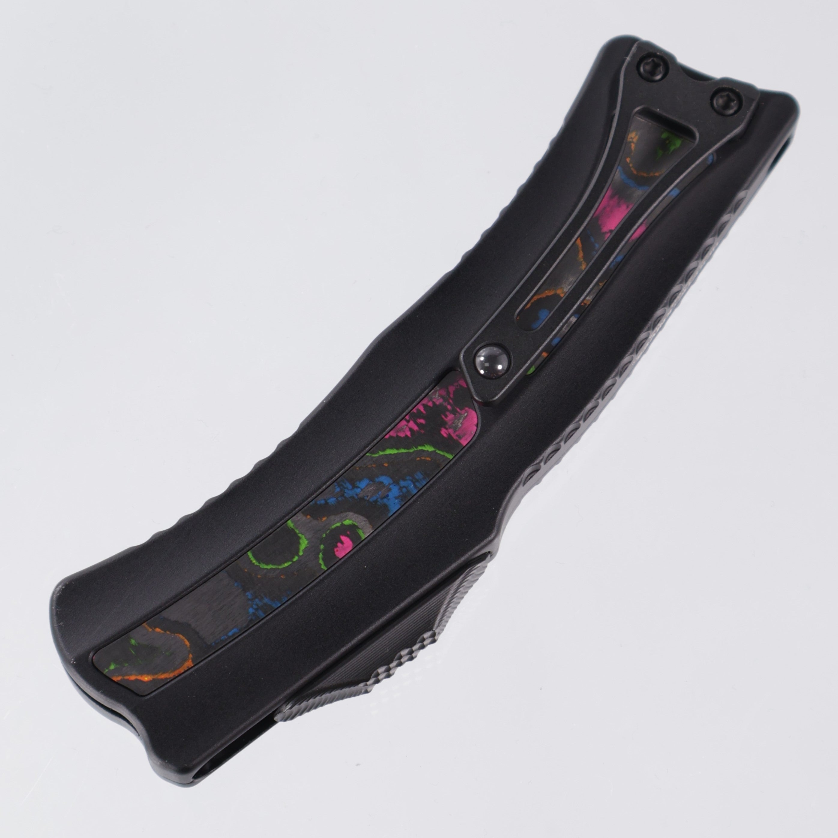 Heretic Roc - 80s Camo Carbon Inlays - DLC Magnacut - Curved OTF - BR OP Exclusive - H060-6A-CC/80s