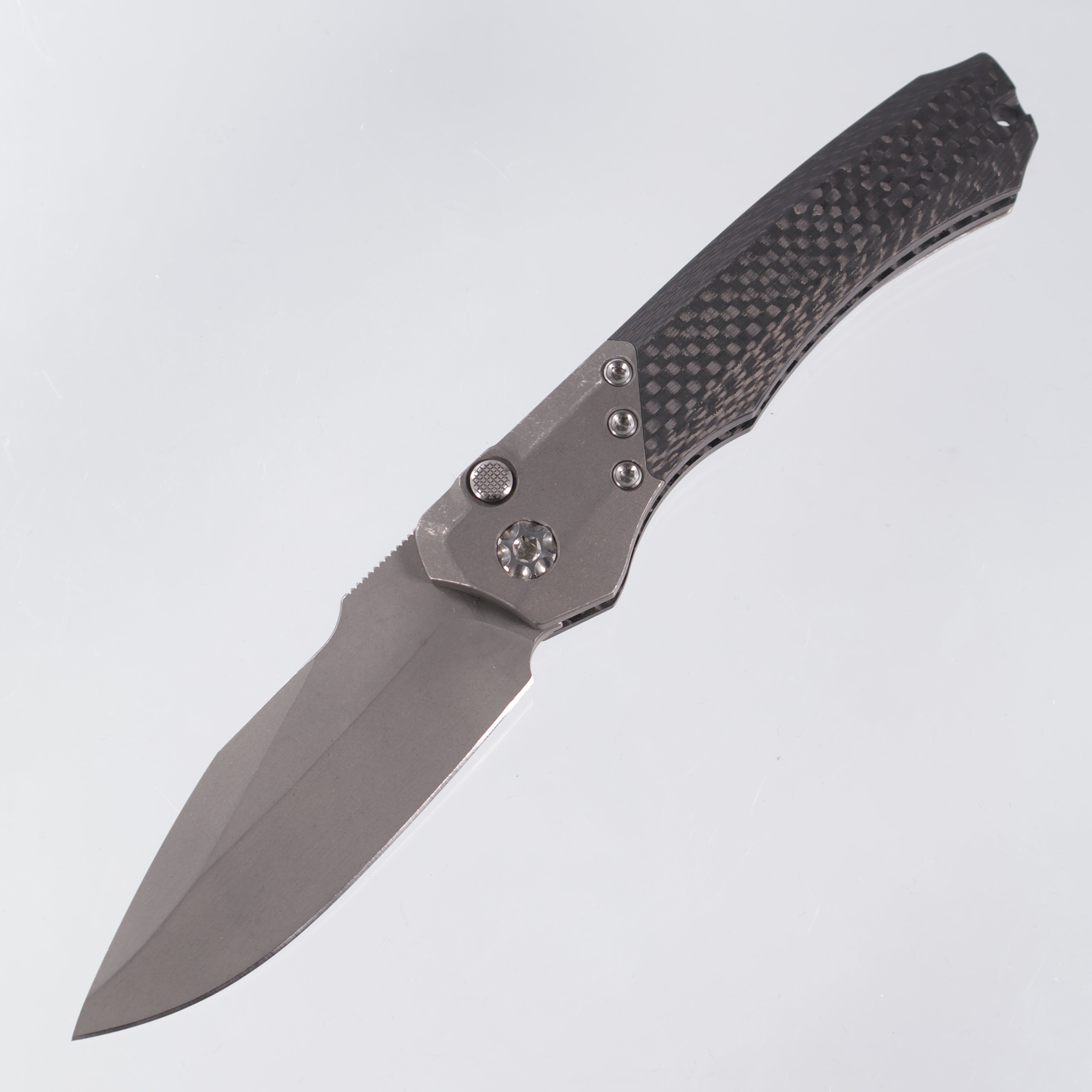 Heretic Wraith Auto Prototype - Battleworn S35VN - Integral Carbon Fiber w/ Titanium Bolster - Pre-Owned