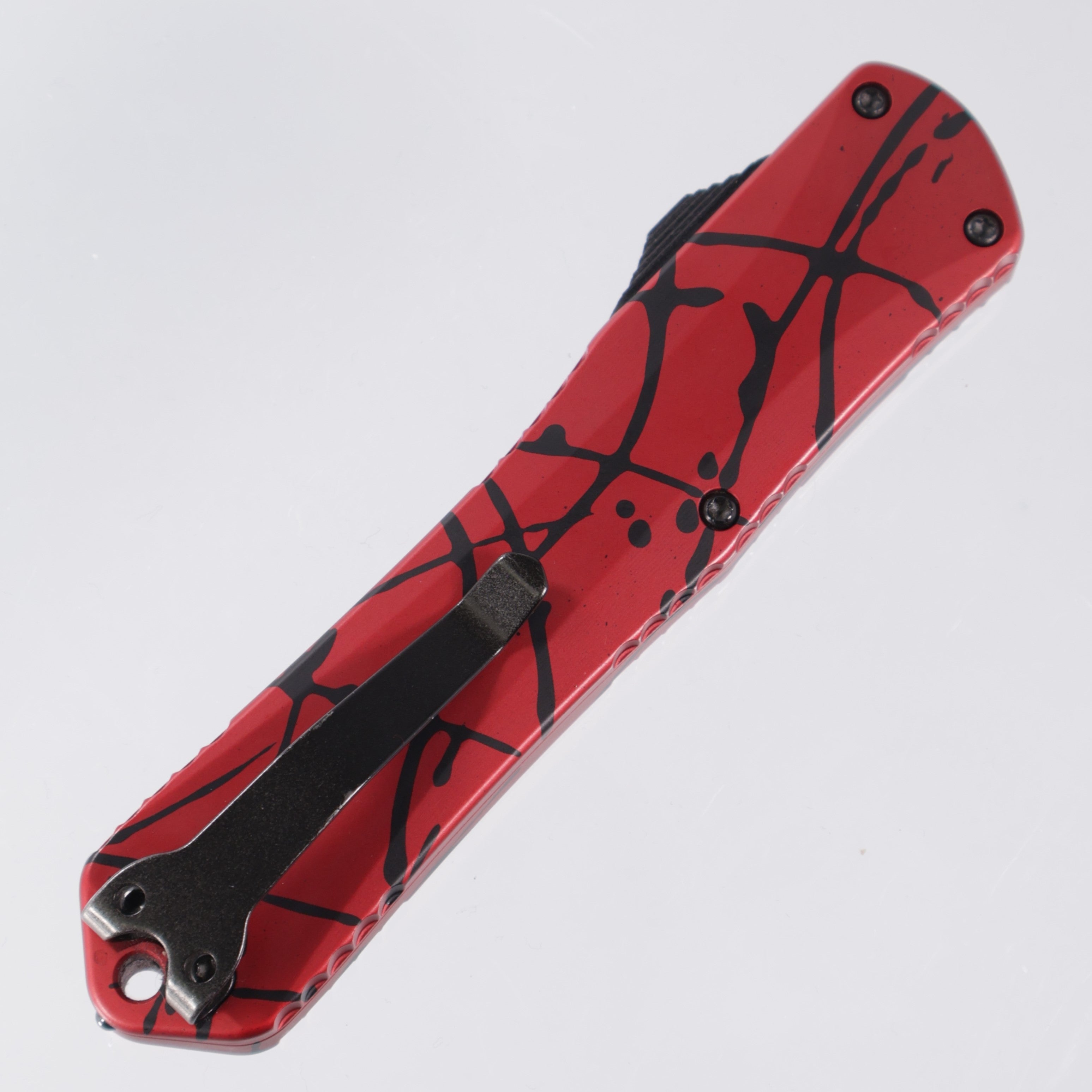 Heretic Manticore X - Red Aluminum w/ Black Splash - Double Edge DLC S35VN - H032-6A-REDBS Pre-Owned
