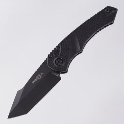 Heretic Mini Pariah Auto - Tanto Black Magnacut - Black Polymer - H055-4A-T