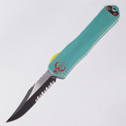 Heretic Manticore E - Bounty Hunter - Bowie Two-Tone Magnacut Part Serrate - Camo Carbon Back & Aluminum Front - H026B-14B-BOUNTY