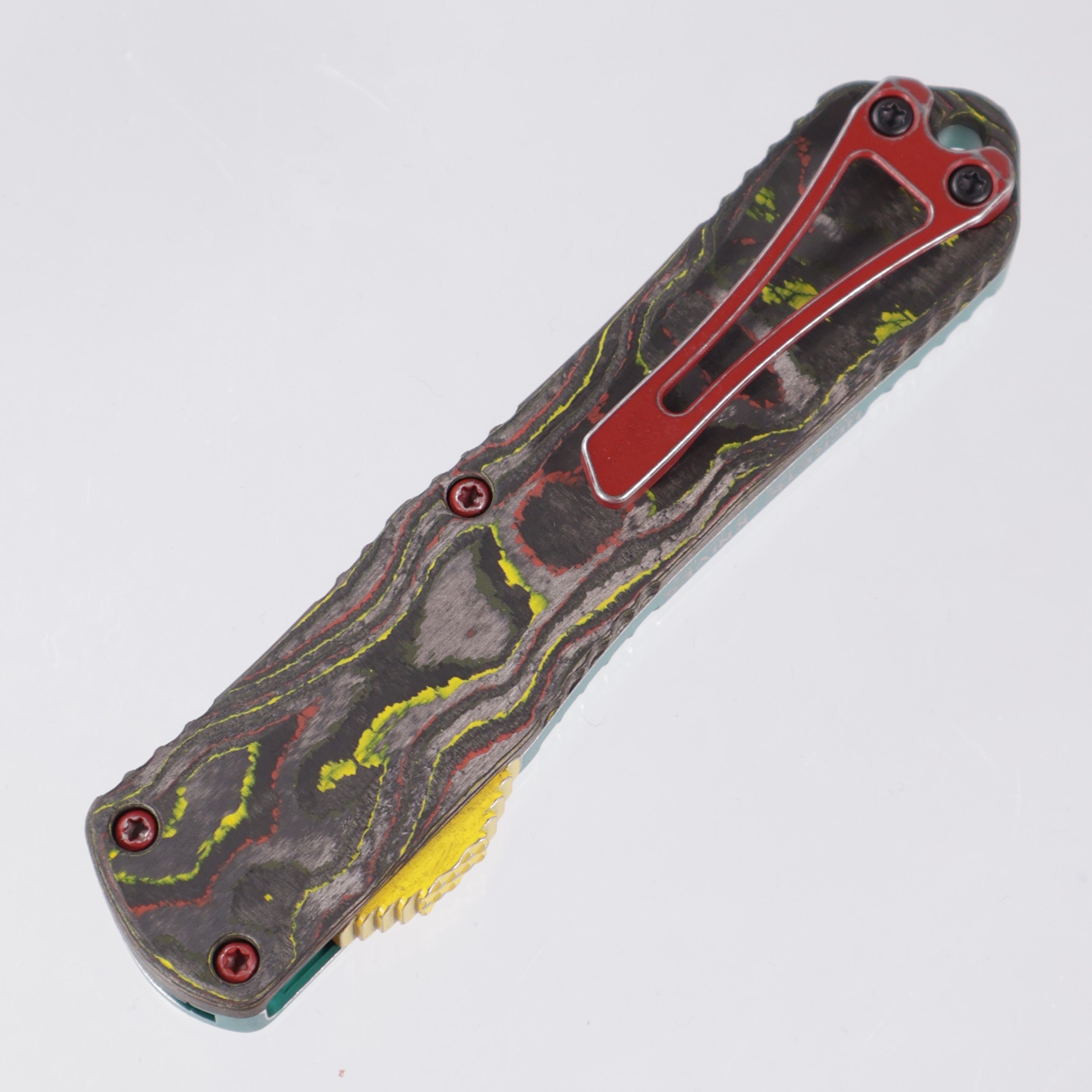 Heretic Manticore E - Bounty Hunter - Bowie Two-Tone Magnacut - Camo Carbon Back & Aluminum Front - H026B-14A-BOUNTY