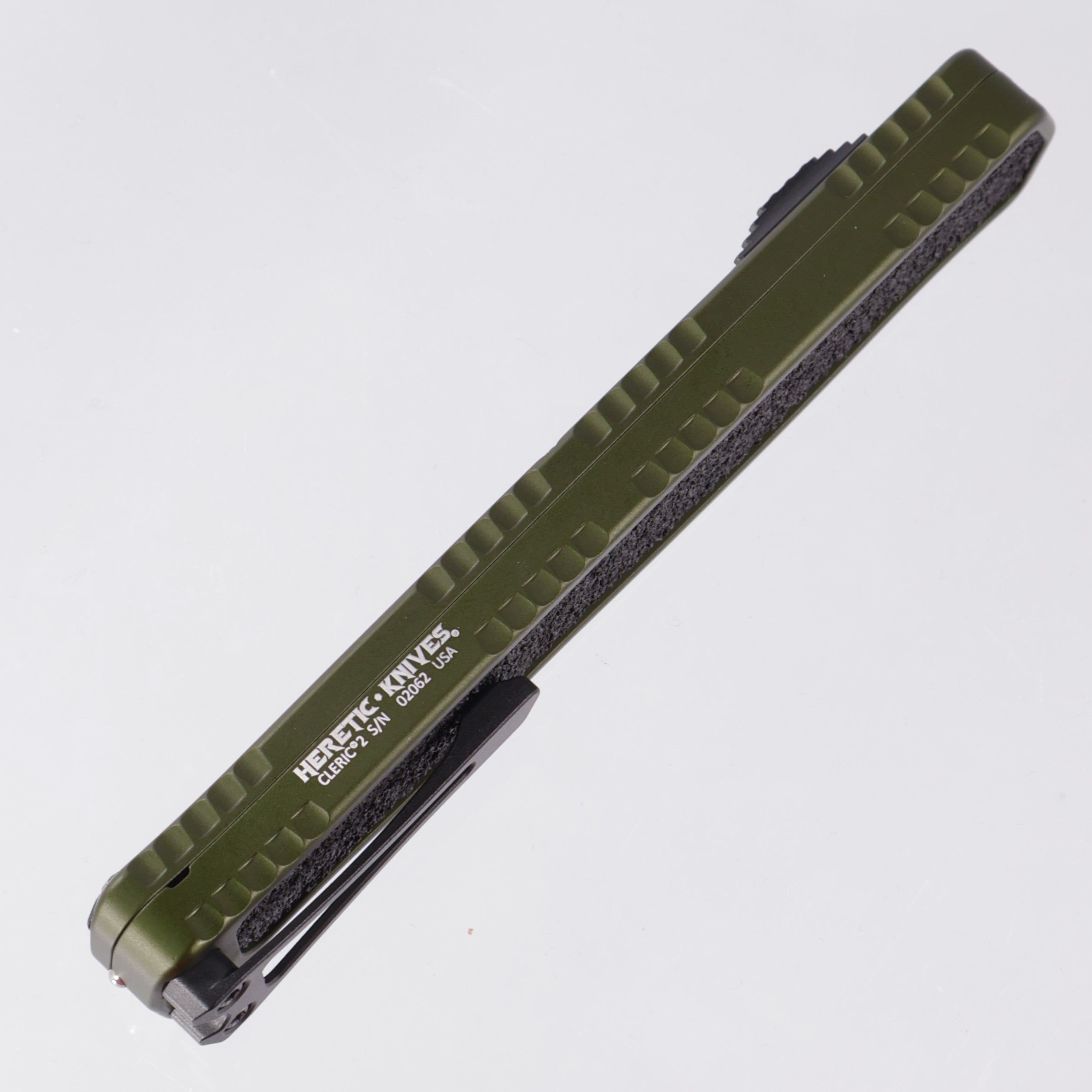 Heretic Cleric 2 - OD Green Aluminum - DLC Tanto Magnacut - Cleric II H019-6A-GRN