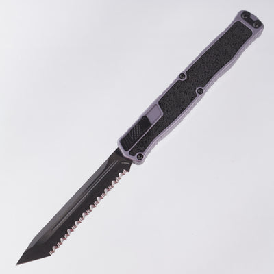 Heretic Cleric 2 - Gray Aluminum - DLC Tanto Full Serrate Magnacut - Cleric II H019-6C-GRY