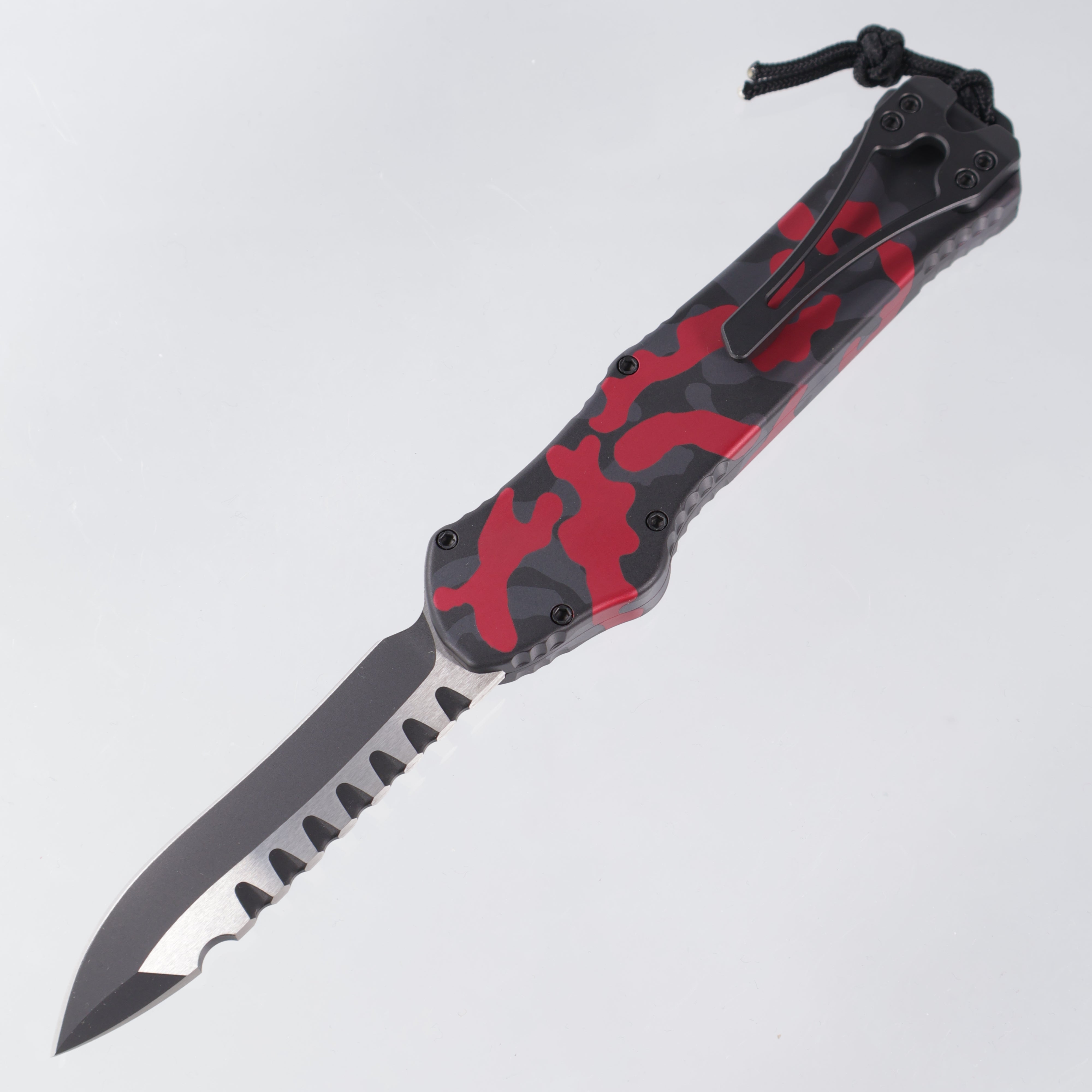 Heretic Hydra V3 - Two-Tone Recurve Magnacut - Red Camo Aluminum - H008-10A-RCAMO