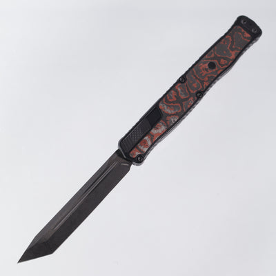 Heretic Cleric 2 - Red CamoCarbon Inlays - Tanto DLC Magnacut - Cleric II H019-6A-RD/CC