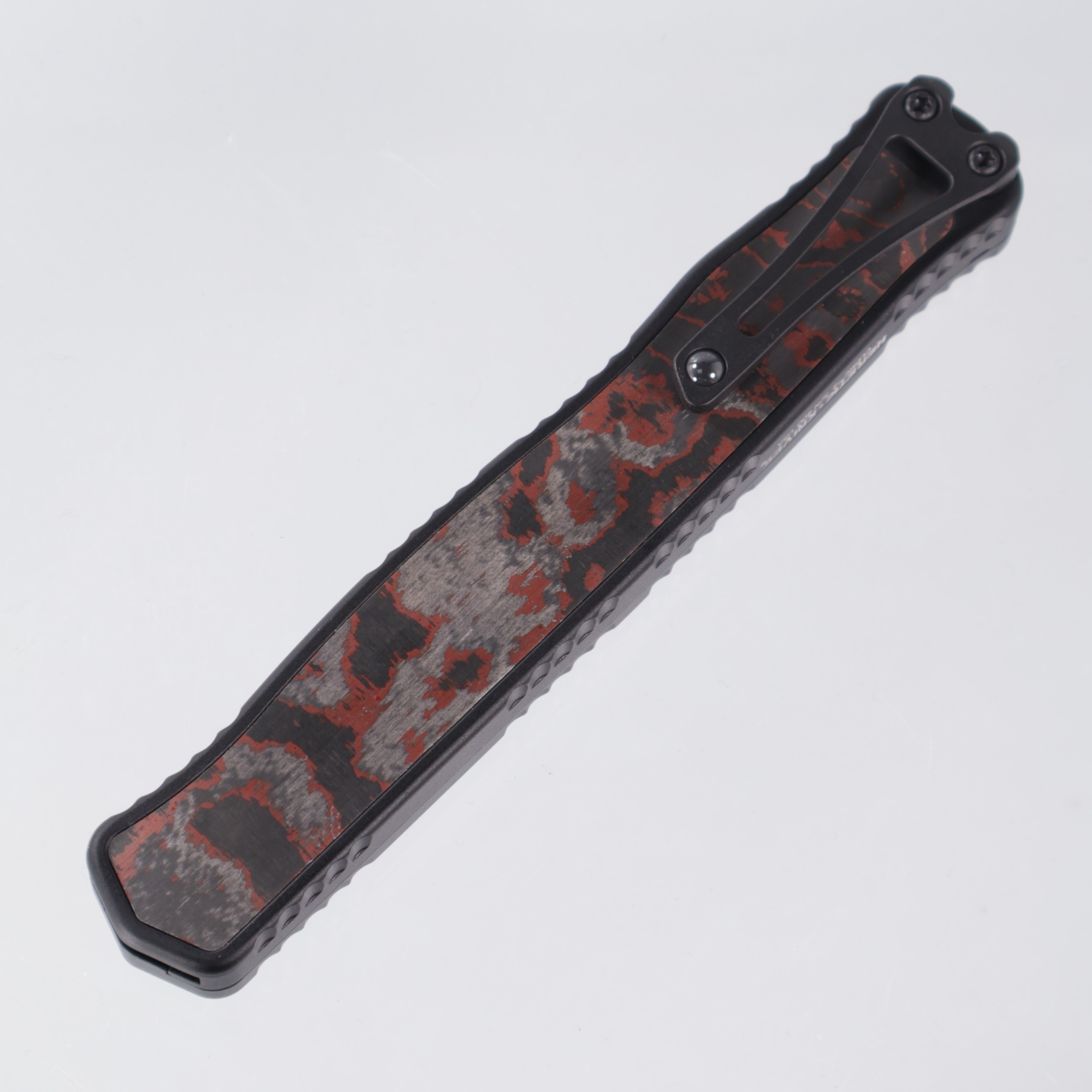 Heretic Cleric 2 - Red CamoCarbon Inlays - Tanto DLC Magnacut - Cleric II H019-6A-RD/CC