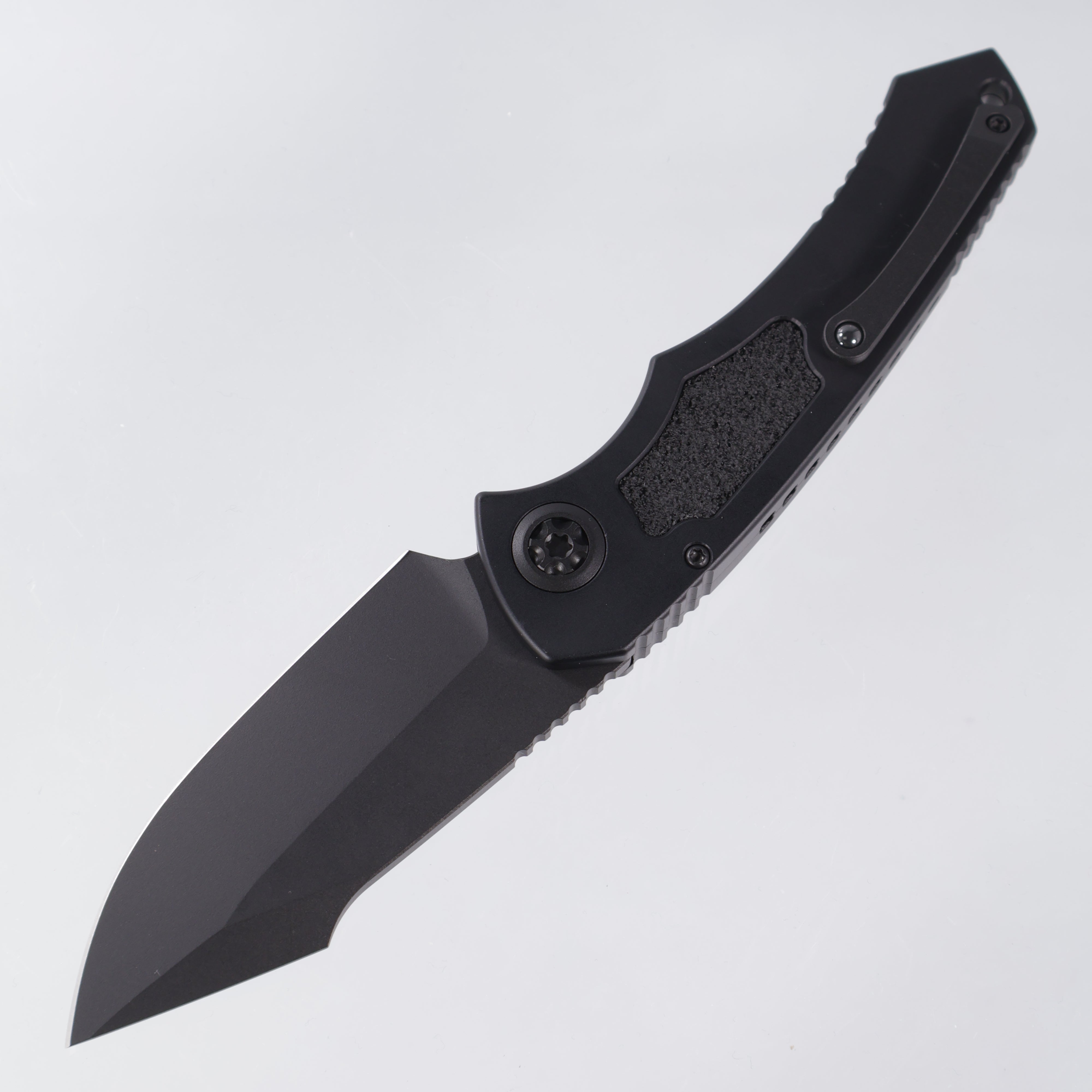 Heretic Pariah Auto - (Matte) Black Anodized Aluminum w/ Black Traction Inlays - DLC Magnacut - H048-4A-T