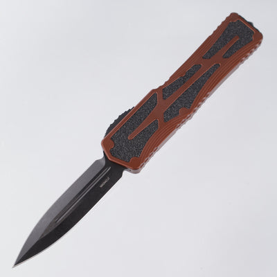 Heretic Colossus - DLC Magnacut Double Edge - Root Beer Brown Aluminum w/ Grip Tape Inlay - H041-6A-RB