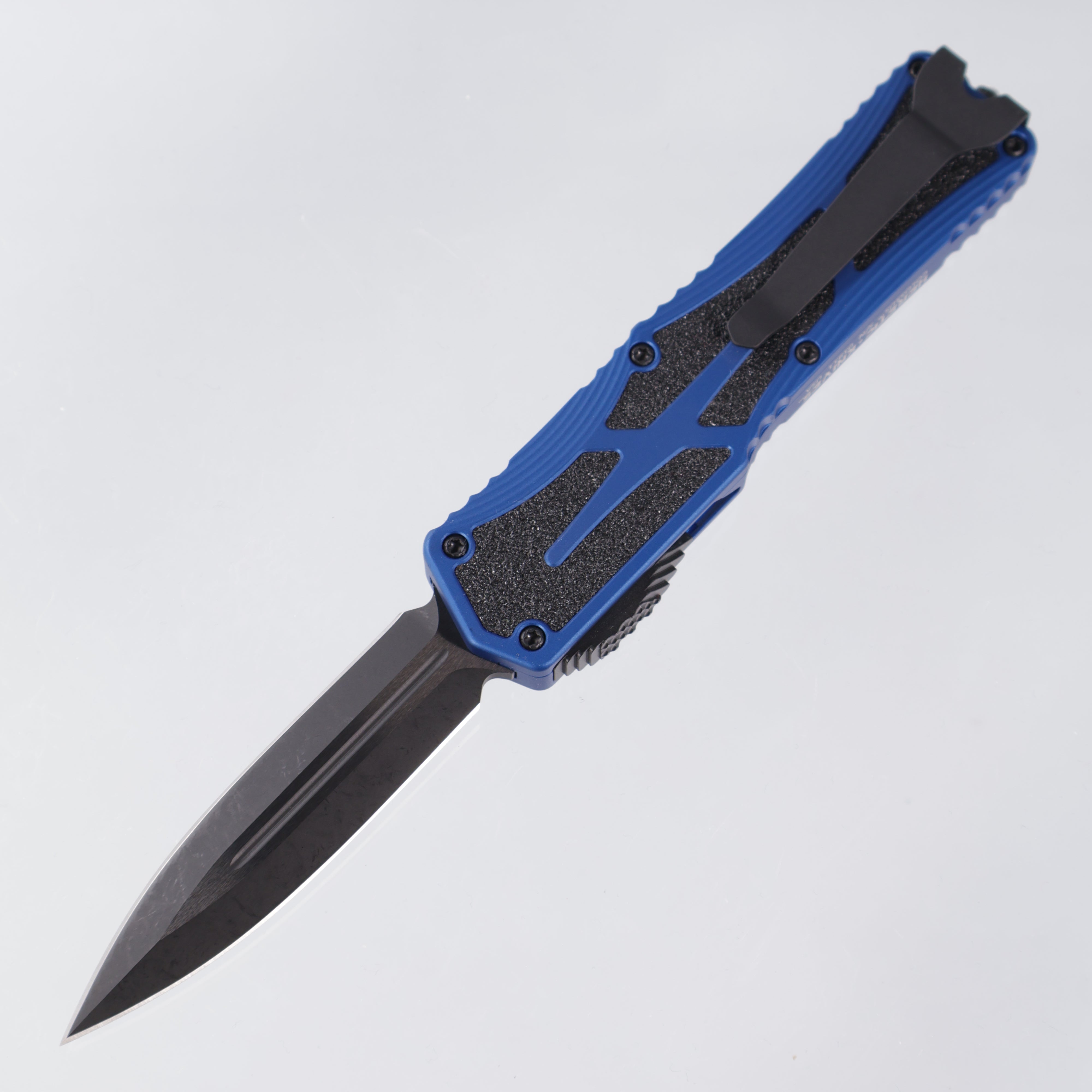 Heretic Colossus - DLC Magnacut Double Edge - Blue Aluminum w/ Grip Tape Inlay - H041-6A-BLUE