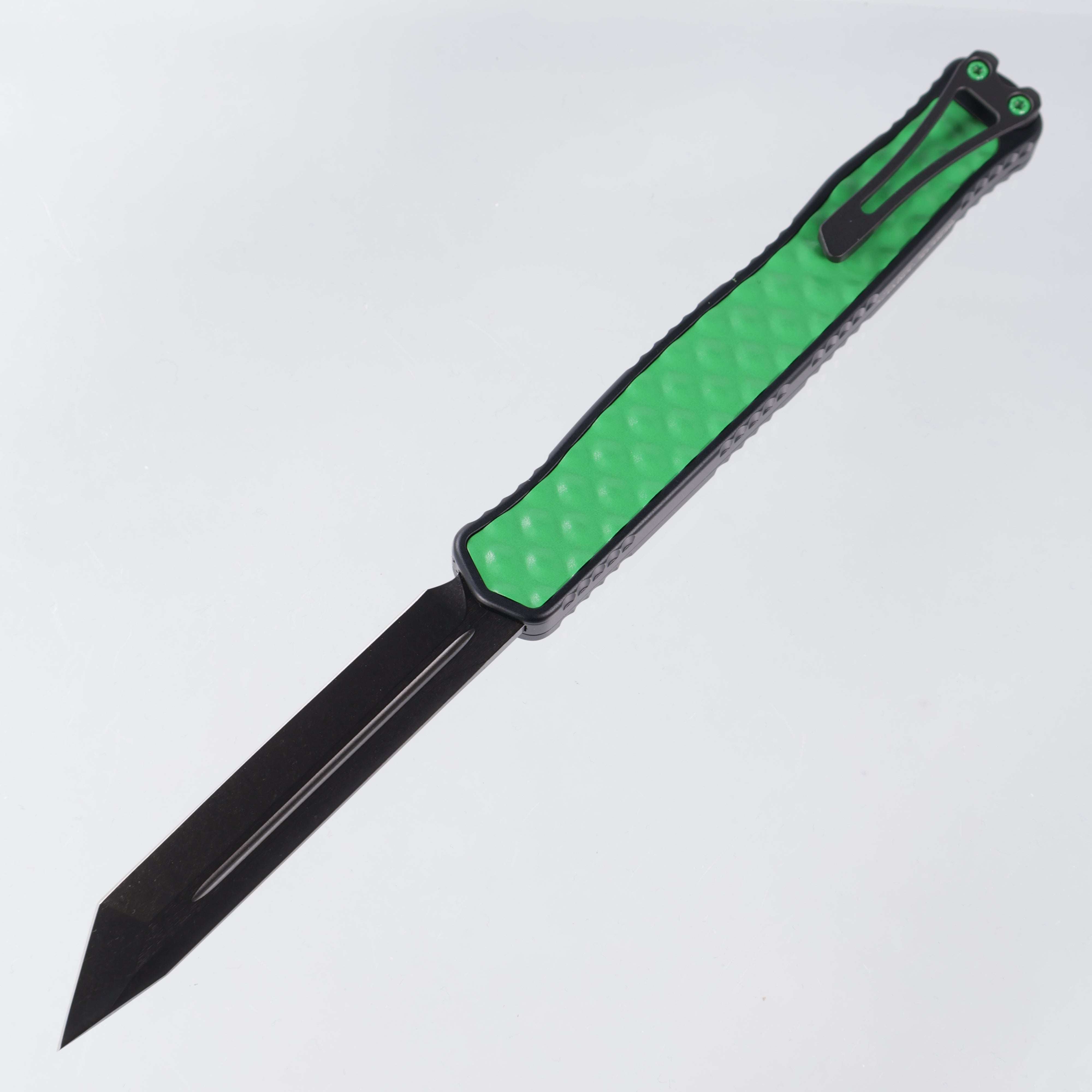 Heretic Cleric 2 - Black w/ Toxic Green Stainless Inlay - DLC Tanto Magnacut - Cleric II H019-6A-TXHDW