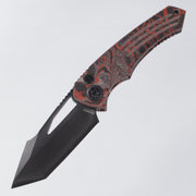 Heretic Pariah Manual Tanto - Blood Red Camo Carbon - DLC Magnacut - H047-6A-RD/CC