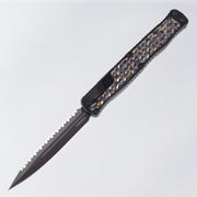 Heretic Cleric 2 - Flamed Titanium Inlays - Double Edge DLC Full Serrated Magnacut - Cleric II H020-6C-FTI