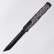Heretic Cleric 2 - Flamed Titanium Inlays - Tanto DLC Partial Serrated Magnacut - Cleric II H019-6B-FTI