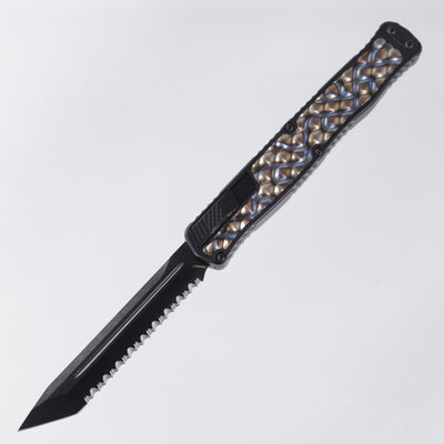 Heretic Cleric 2 - Flamed Titanium Inlays - Tanto DLC Full Serrated Magnacut - Cleric II H019-6C-FTI