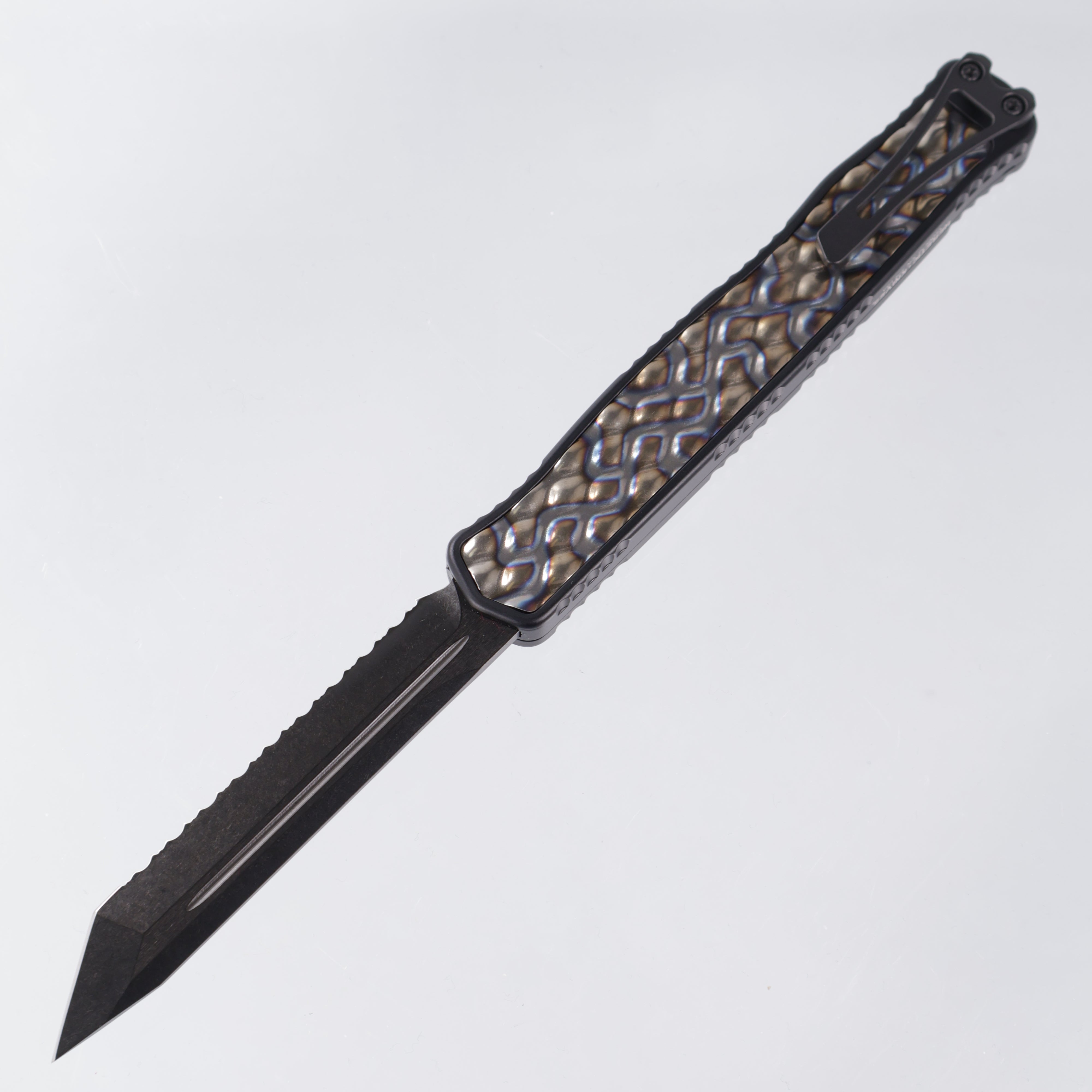 Heretic Cleric 2 - Flamed Titanium Inlays - Tanto DLC Full Serrated Magnacut - Cleric II H019-6C-FTI