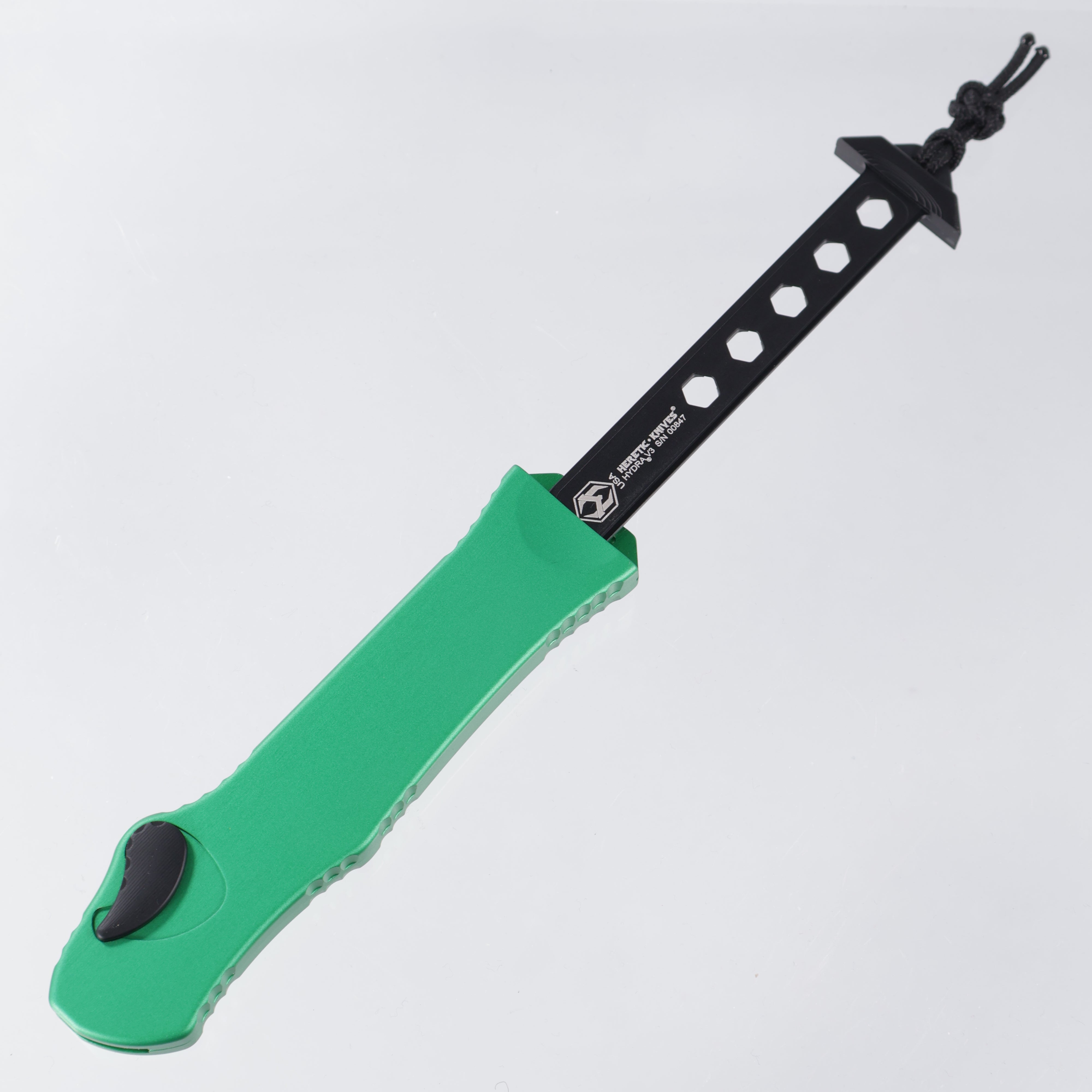 Heretic Hydra V3 - Toxic Green Aluminum - Recurve Two-Tone DLC MagnaCut - H008-11A-TXGRN