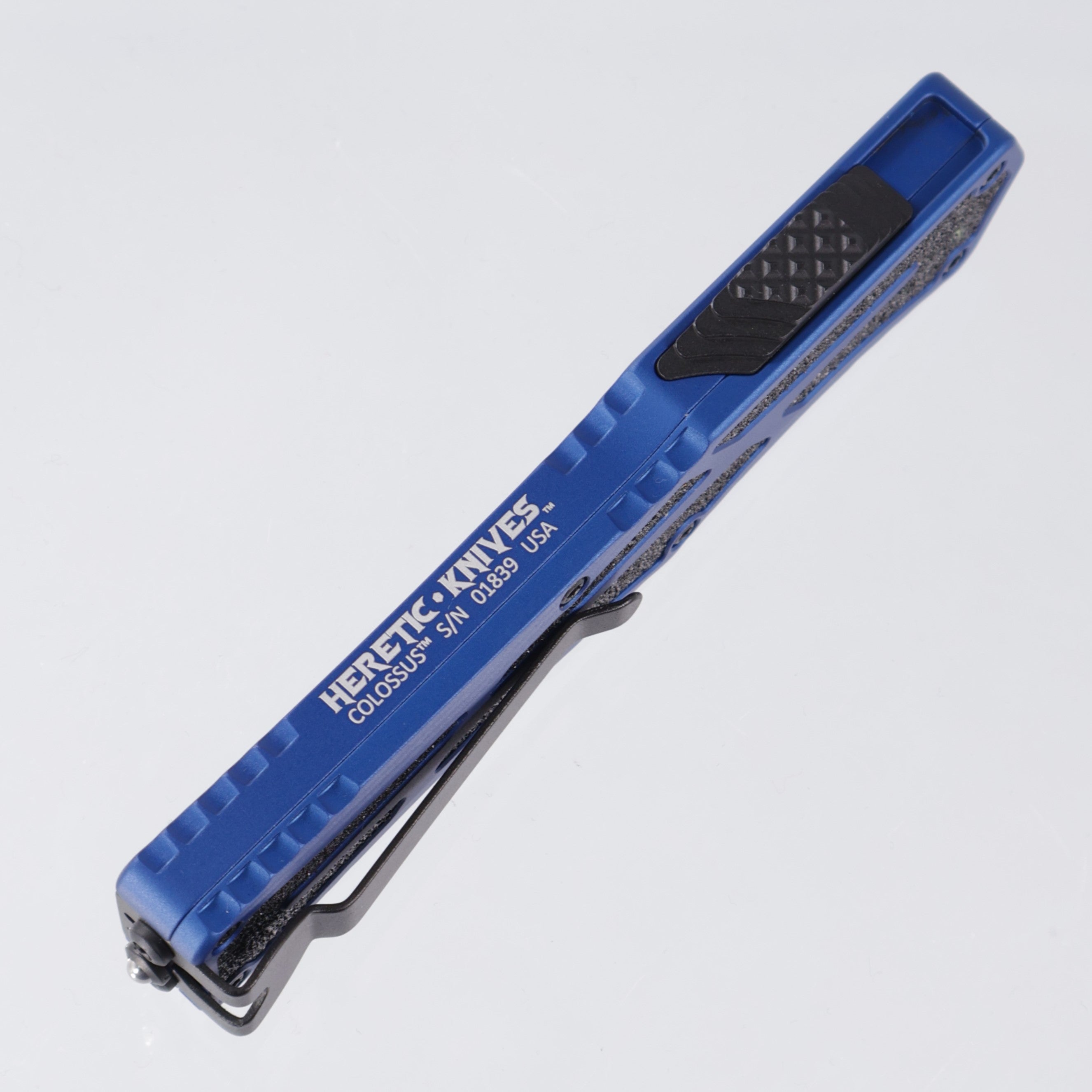 Heretic Colossus - Recurve DLC Magnacut - Blue Aluminum w/ Grip Tape Inlay - H042-6A-BLU