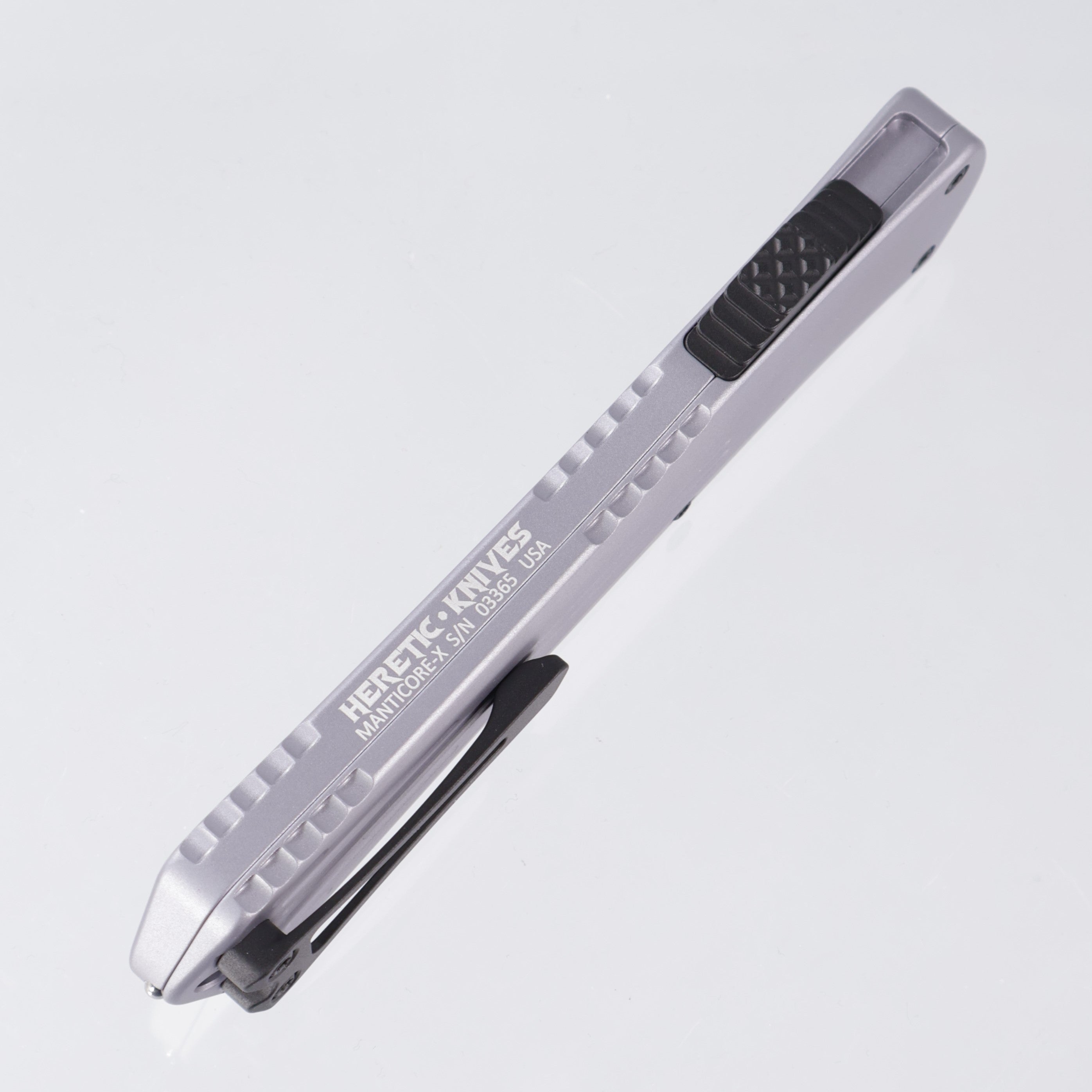 Heretic Manticore X - Recurve Two-Tone Magnacut - Gray Fluted Aluminum - H033-10A-GRAY