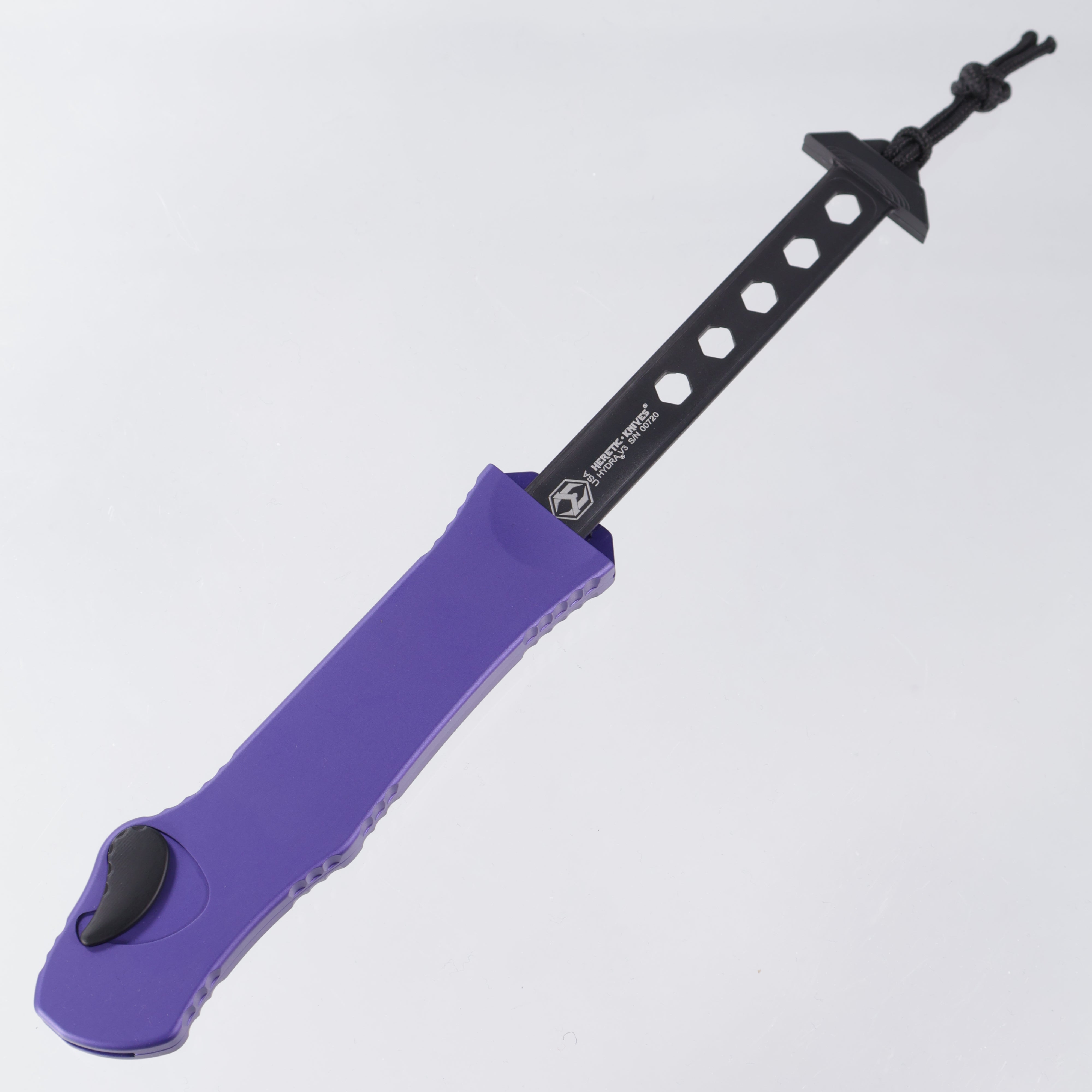 Heretic Hydra V3 - Purple Aluminum - Tanto Two-Tone Magnacut - H006-10A-PU