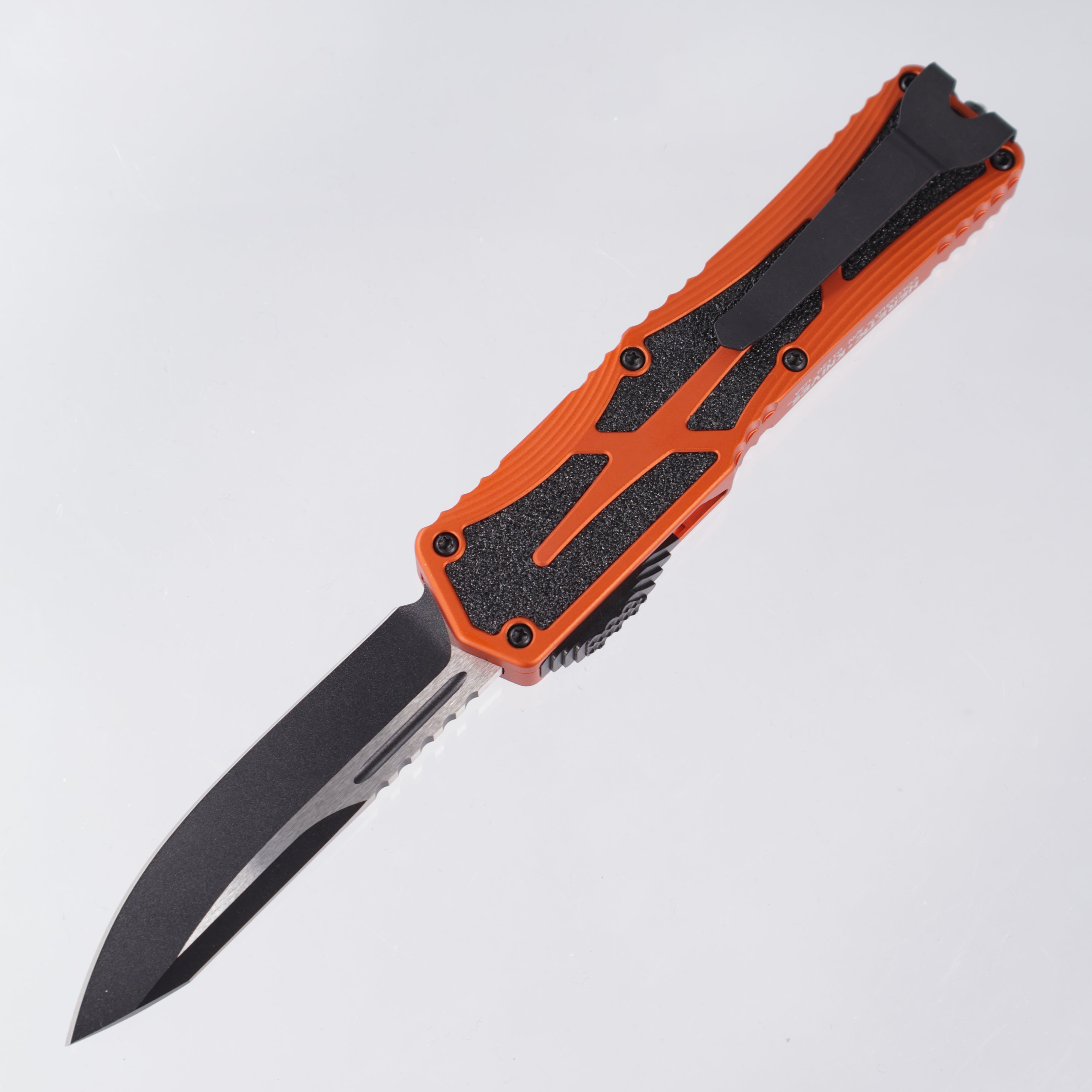 Heretic Colossus - Single Edge Two-Tone MagnaCut - Orange Aluminum w/ Grip Tape Inlay - H039-10A-ORG