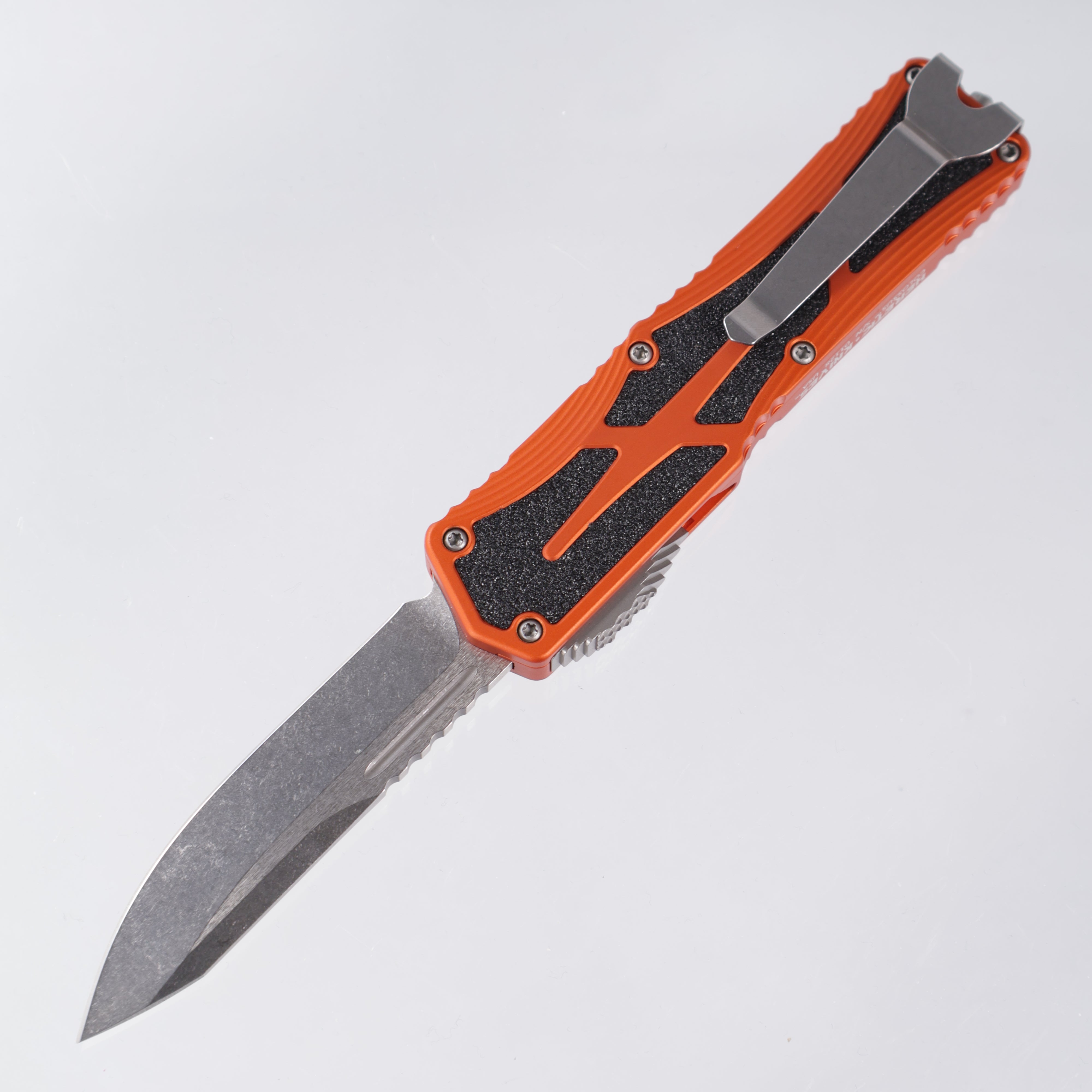 Heretic Colossus - Stonewash Magnacut - Orange Aluminum w/ Grip Tape Inlay - H039-2A-ORG