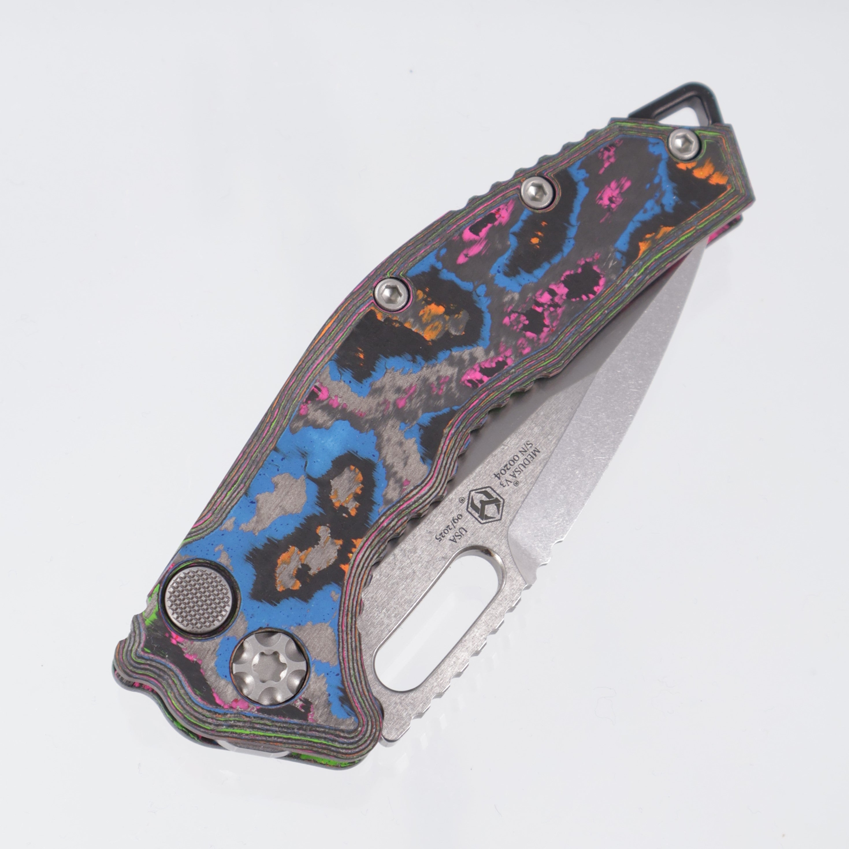 Heretic Medusa V3 Auto Tanto - 80s Camo Carbon - Stonewash Magnacut - BR OP Exclusive - H011-2A-80/CC