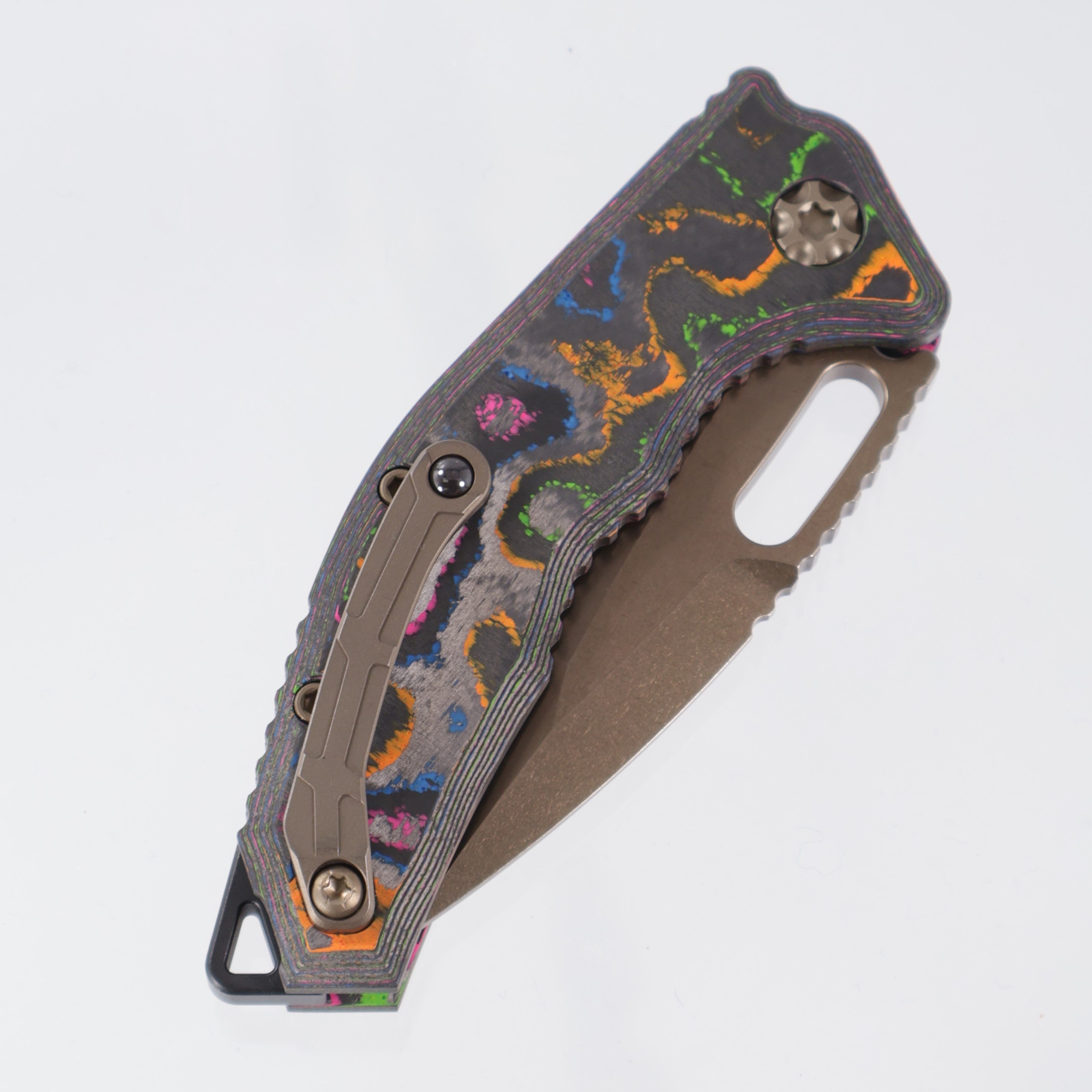 当時物 PSYCHO CERAMICS タトゥーデザイン マッスルポット 80s Heretic Medusa V3 Auto Tanto - 80s Camo Carbon - Bronze Magnacut