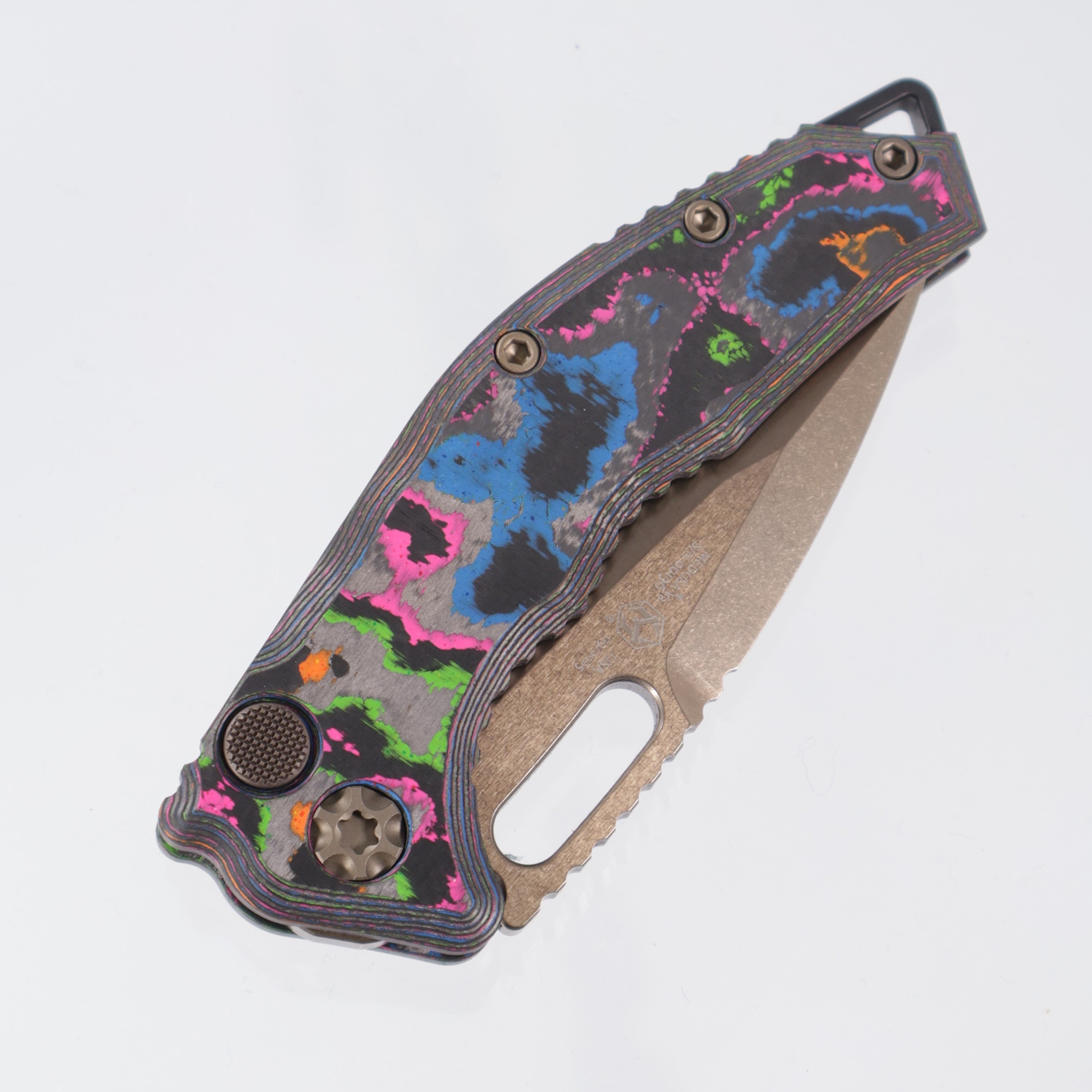 Heretic Medusa V3 Auto Tanto - 80s Camo Carbon - Full Serrate Bronze Magnacut - BR OP Exclusive - H011-7C-80/CC