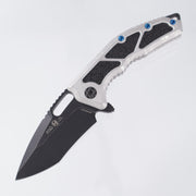 Heretic Medusa V3 Manual Recurve - Blizzardworn w/ Blue Ti Hardware - Battle Black Magnacut - H010-8A-BLZ