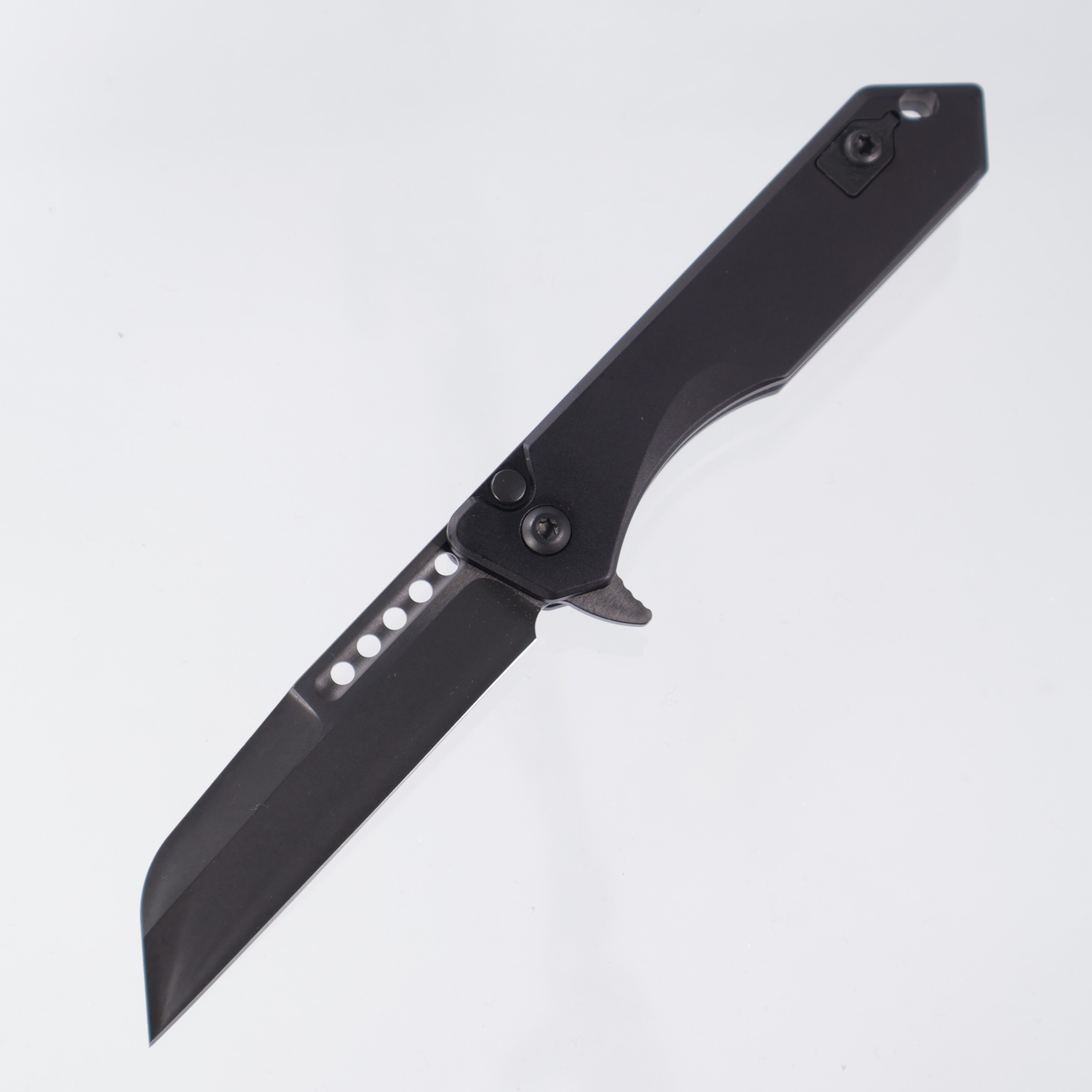Heretic Jinn Manual Prototype - Black Aluminum - Hand Ground DLC Magnacut - H034-6A-HGPROTO