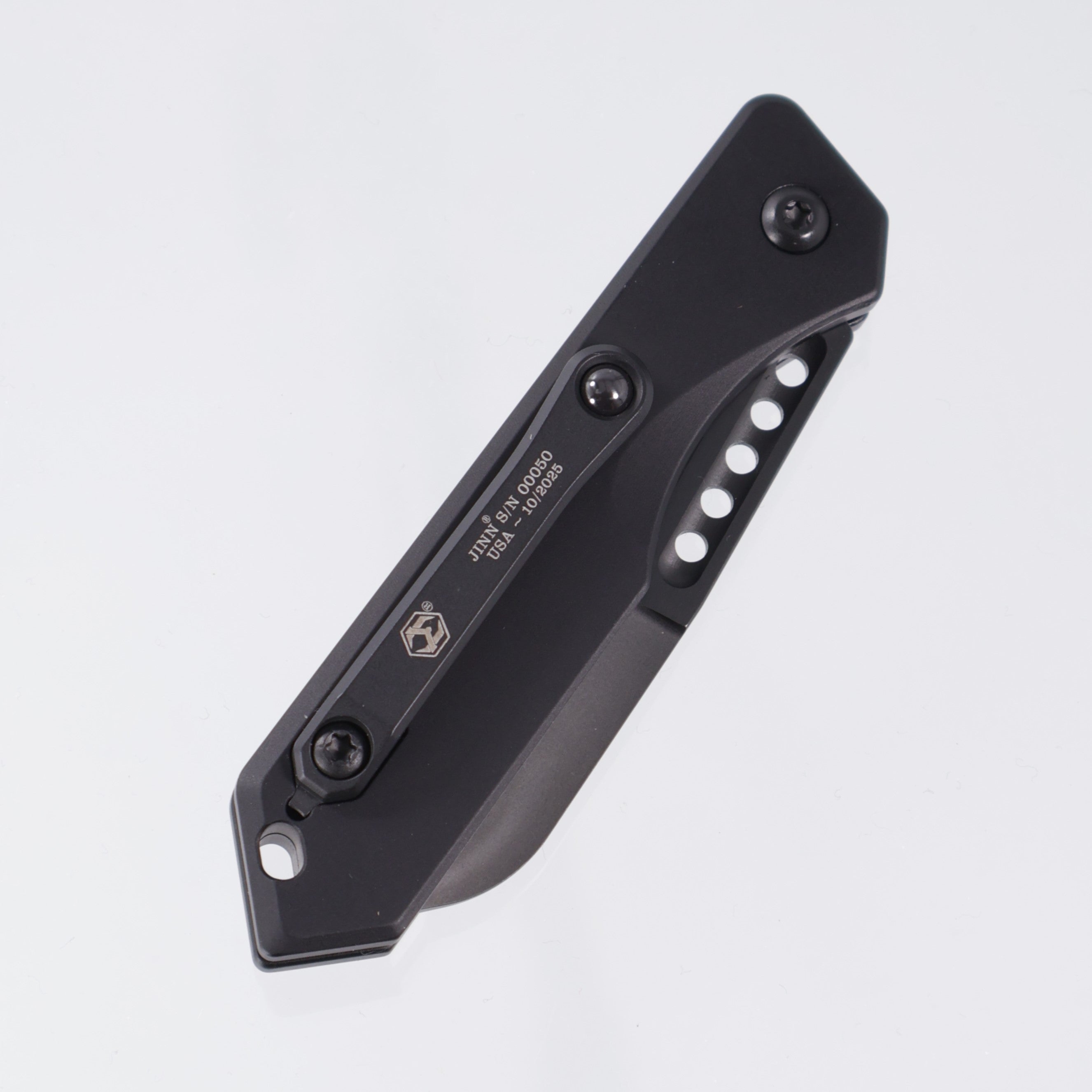 Heretic Jinn Auto Prototype - Black Aluminum - Hand Ground DLC Magnacut - H036-6A-HGPROTO