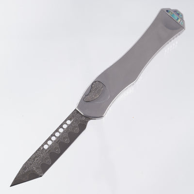 Heretic Hydra V4 Custom - Vegas Forge San Mai Reptilian Damascus - Stainess Steel Chassis w/ San Mai Reptilian button cover, Abalone inlays & Abalone button inlay - S/N: 008