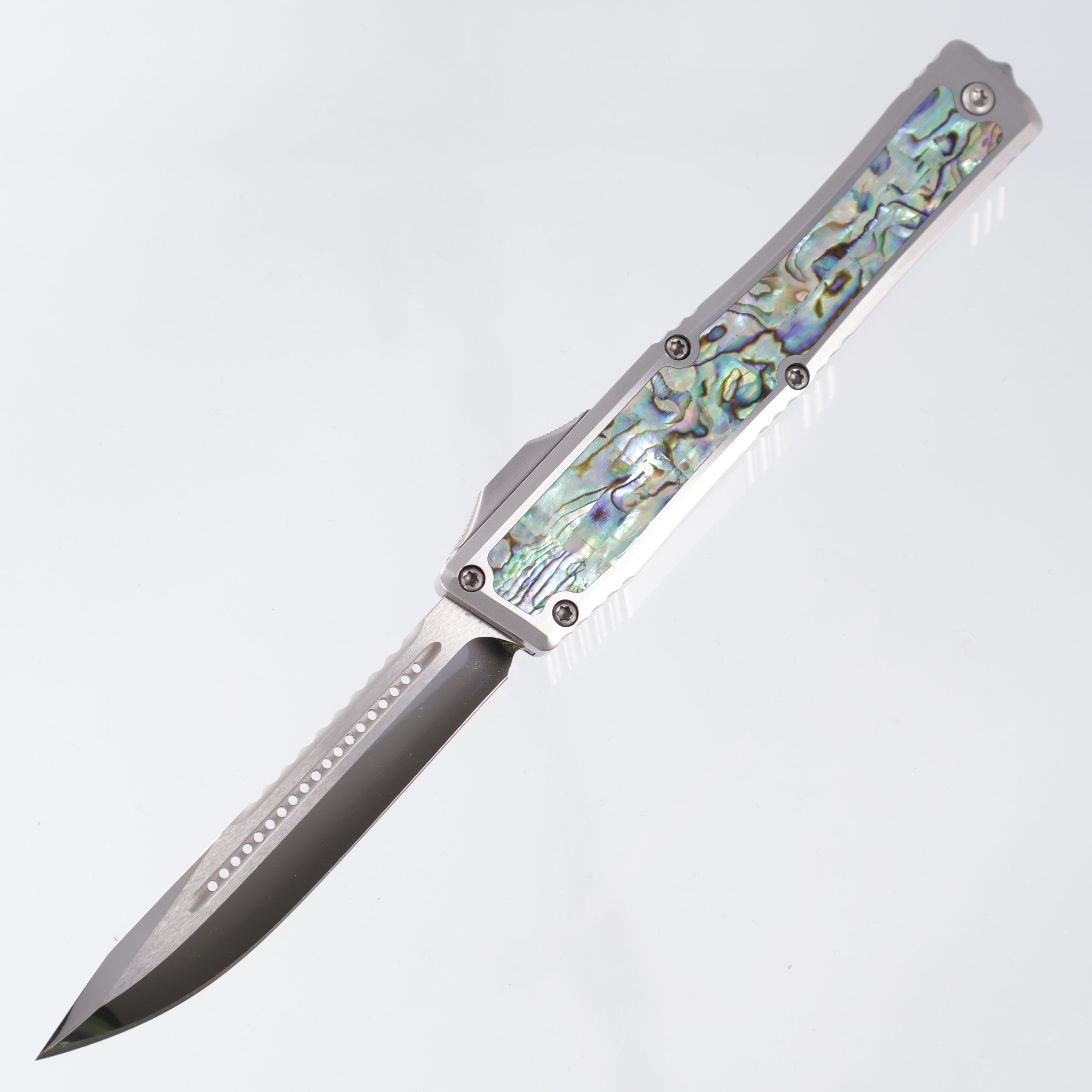Heretic Nyx Custom - Single Edge Mirror Polish M390 - Hefted Aluminum Chassis w/ Abalone Inlays - S/N 006 - Pre-Owned