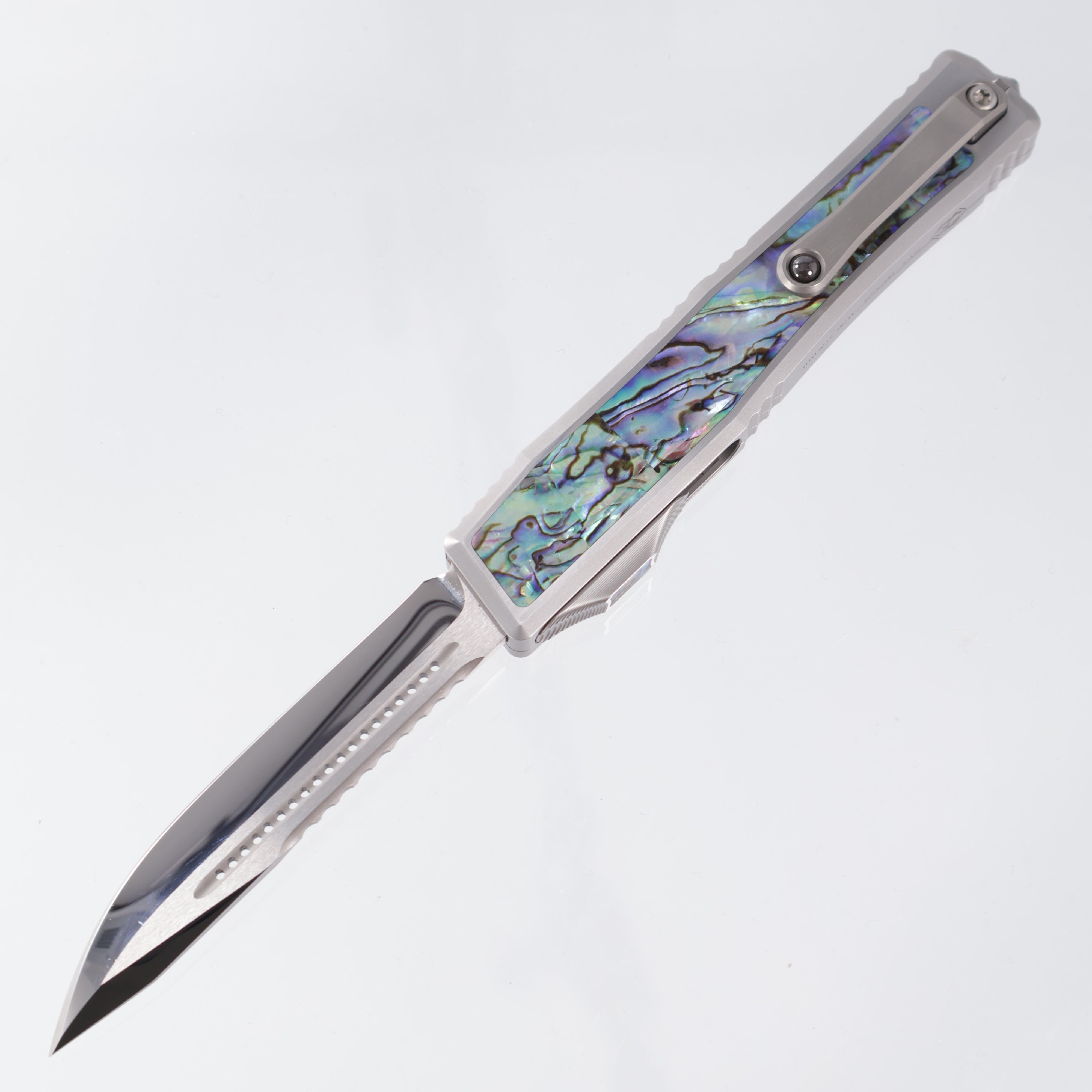 Heretic Nyx Custom - Single Edge Mirror Polish M390 - Hefted Aluminum Chassis w/ Abalone Inlays - S/N 006 - Pre-Owned