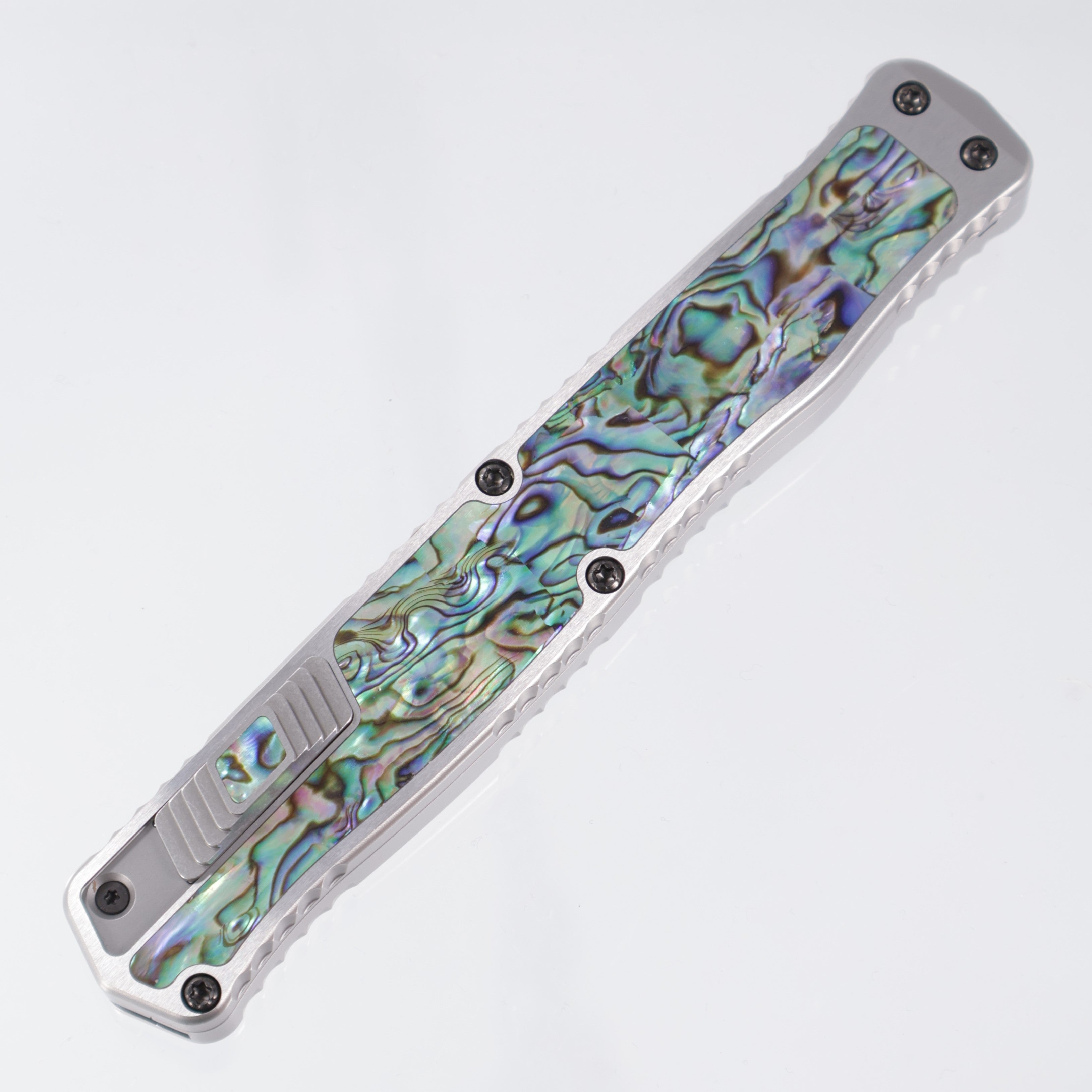 Heretic Cleric 2 Custom - Double Edge Mirror Polish Elmax Hand Ground - Stainless Chassis w/ Abalone Inlays - DLC Hardware - Cleric II S/N 005 - Pre-Owned